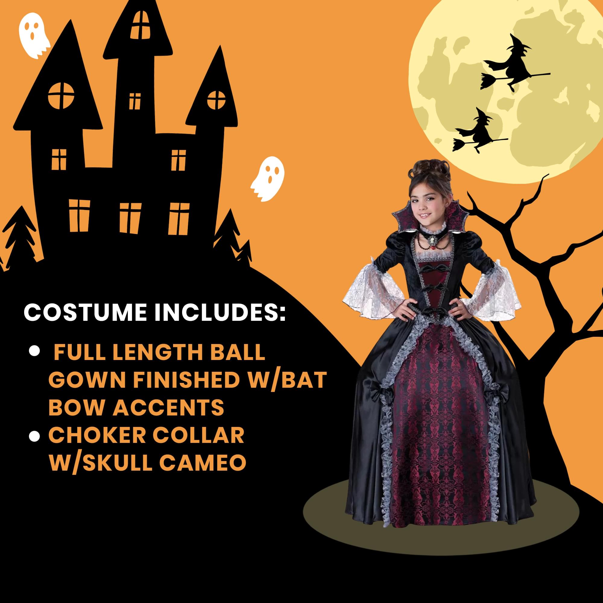 Vampiress of Versailles Deluxe Child Costume