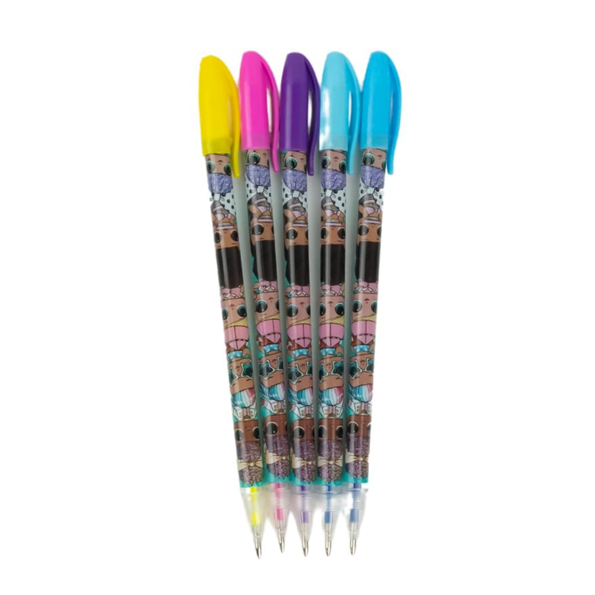 LOL Surprise Dolls Pencil Case Set | With LOL Stickers and Gel Pens