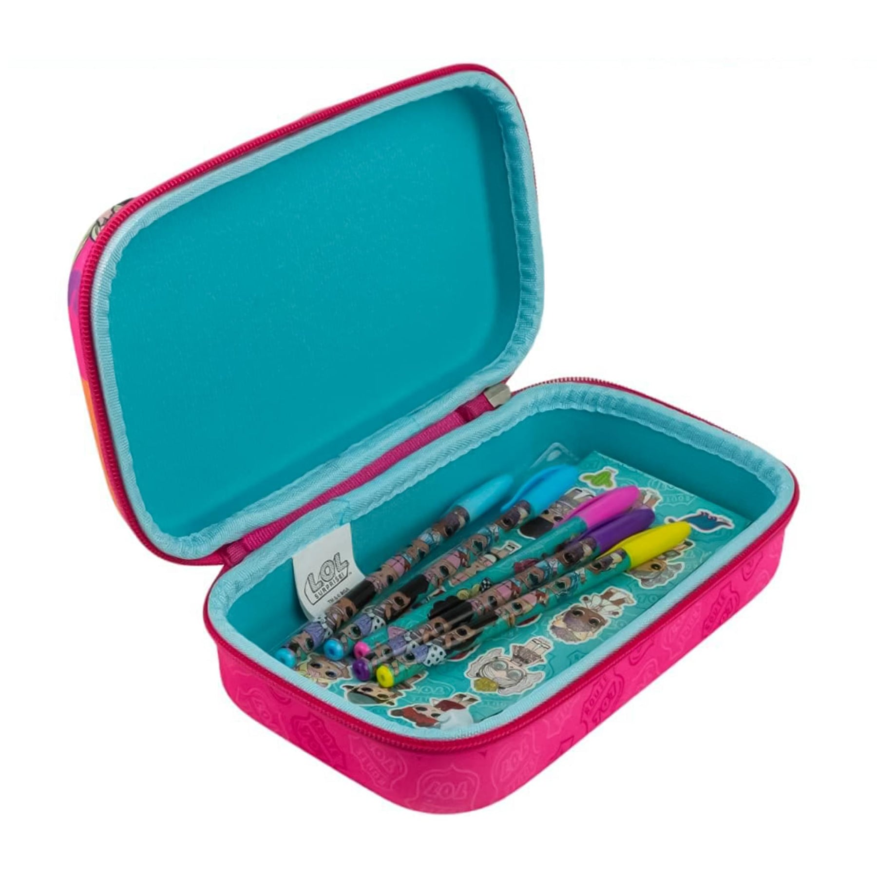 LOL Surprise Dolls Pencil Case Set | With LOL Stickers and Gel Pens