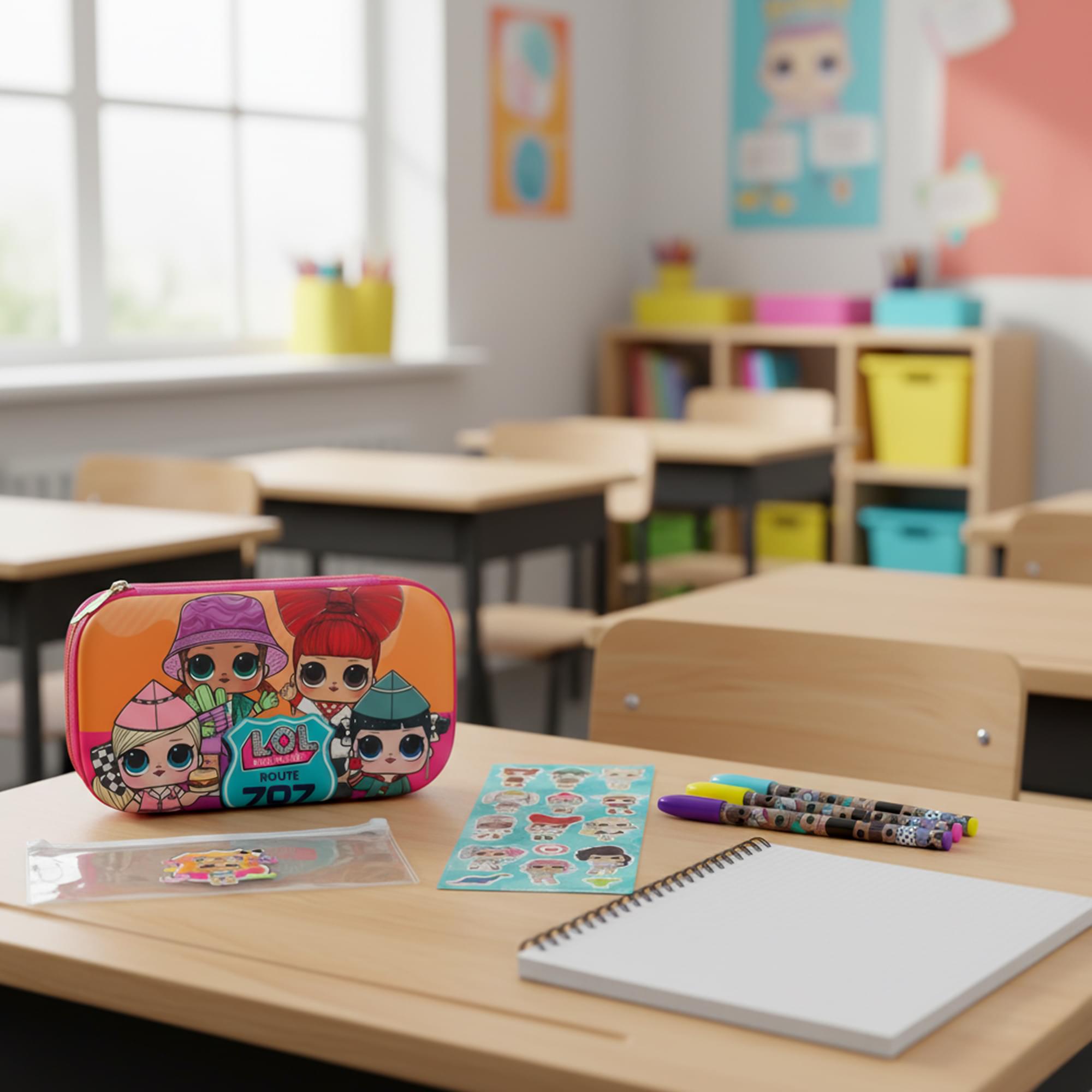 LOL Surprise Dolls Pencil Case Set | With LOL Stickers and Gel Pens