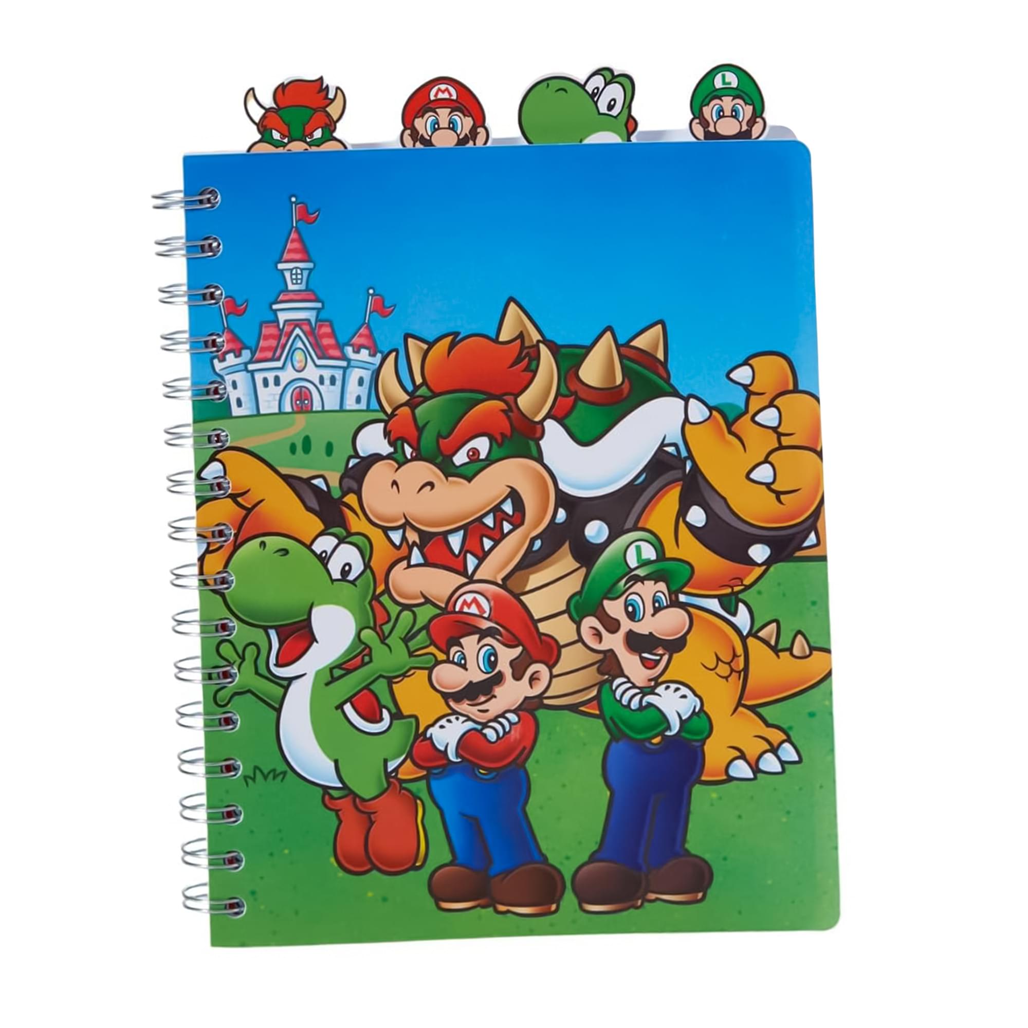 Super Mario Bros. 7 x 8 Inch Spiral 4-Tab Notebook | 96 Lined Pages