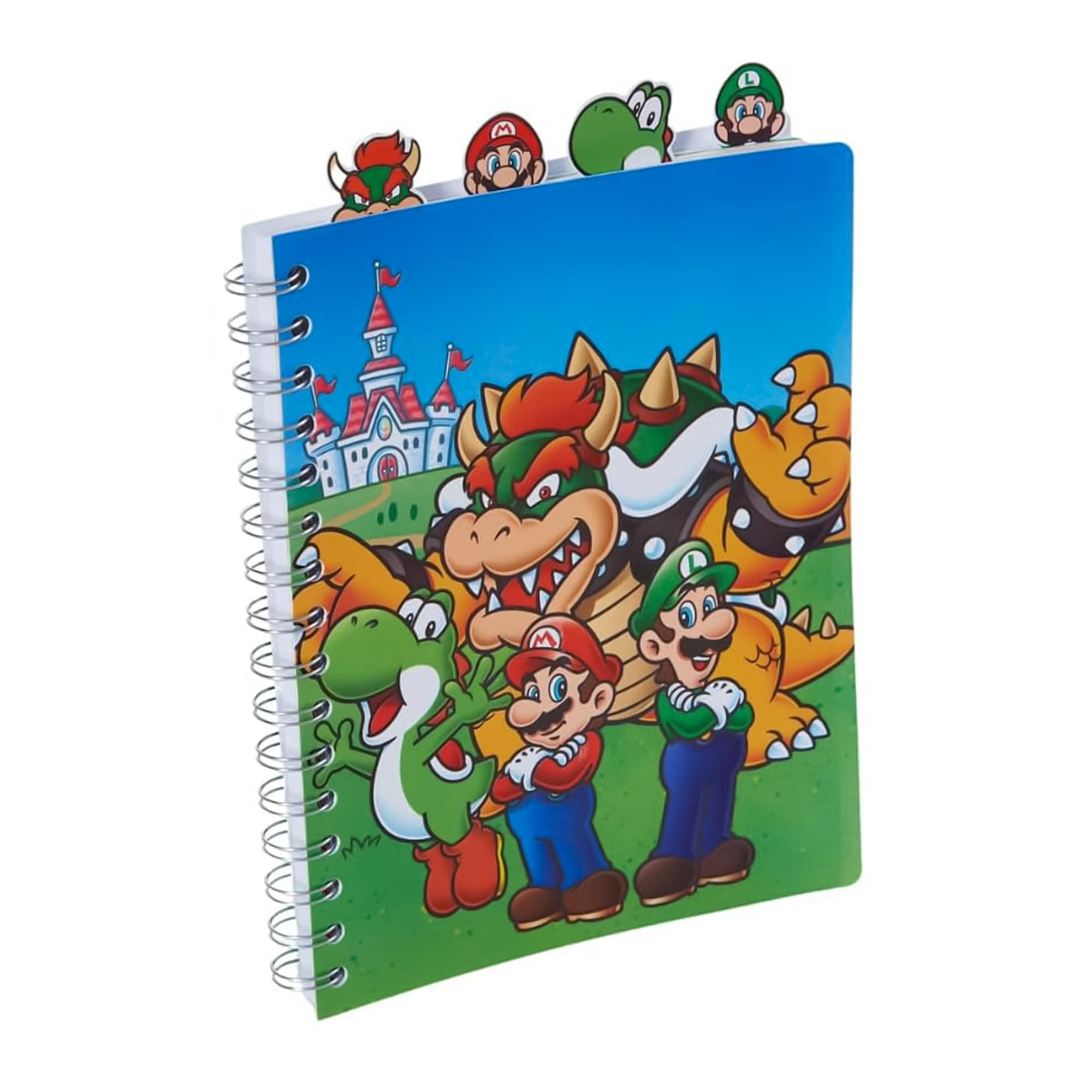 Super Mario Bros. 7 x 8 Inch Spiral 4-Tab Notebook | 96 Lined Pages