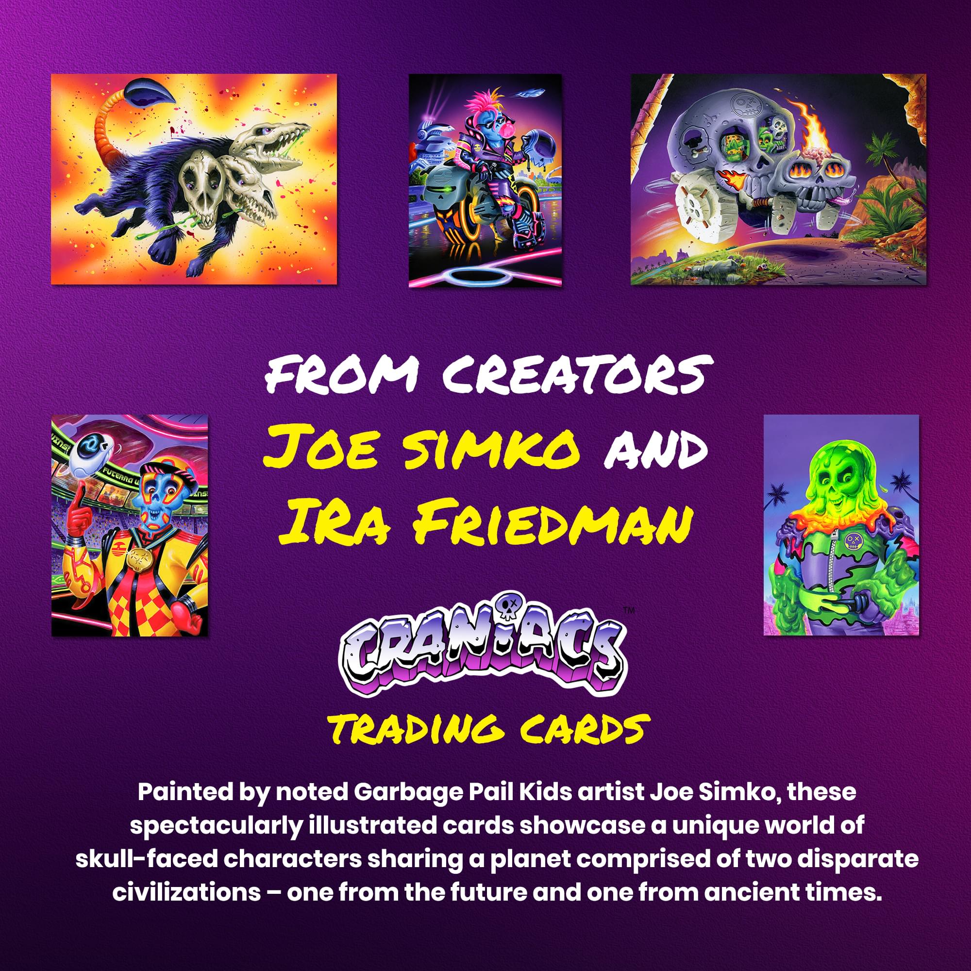 Craniacs Trading Cards Series One Hobby Box | 24 Packs Per Box