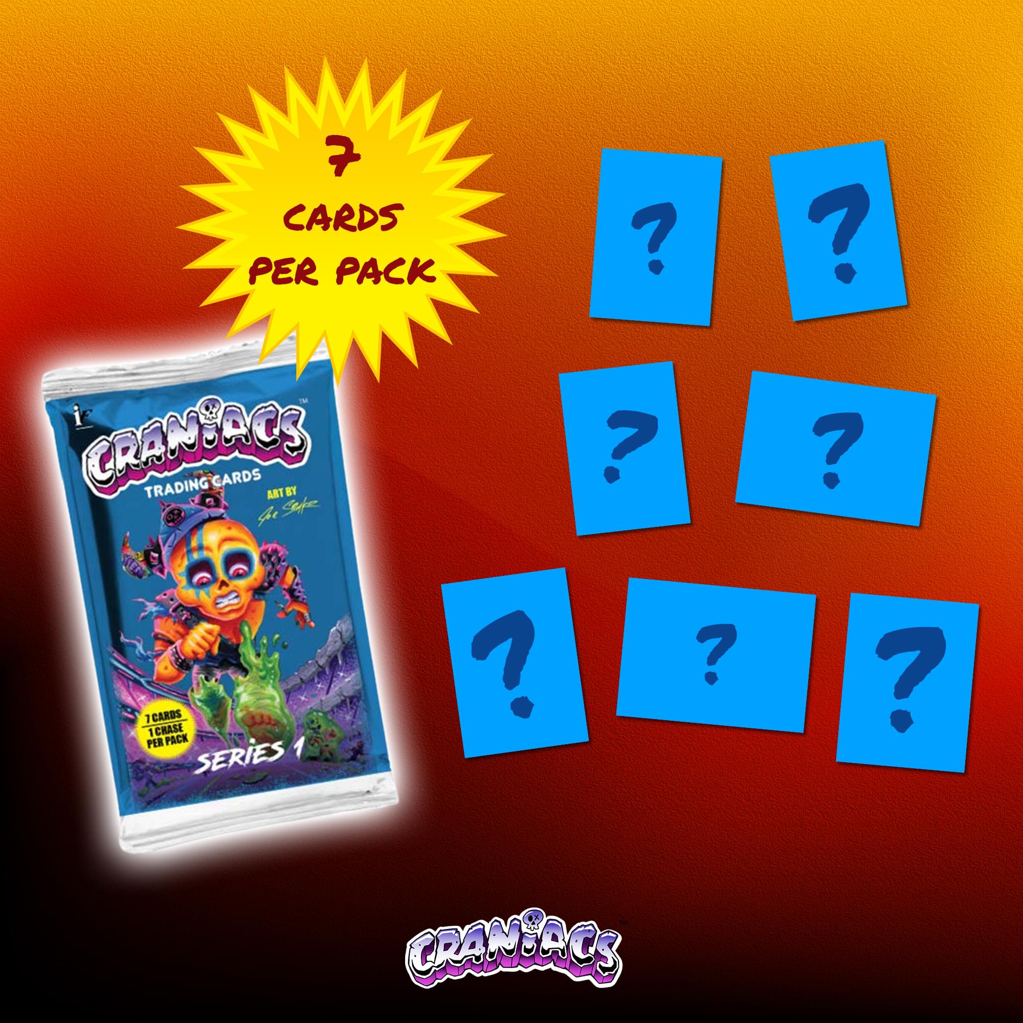 Craniacs Trading Cards Series One Hobby Box | 24 Packs Per Box