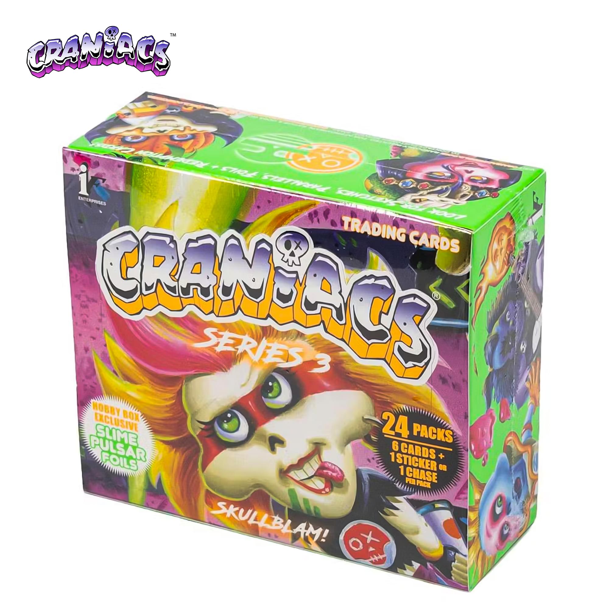 Craniacs Series 3 Trading Cards Skullblam 24-Pack Hobby Box