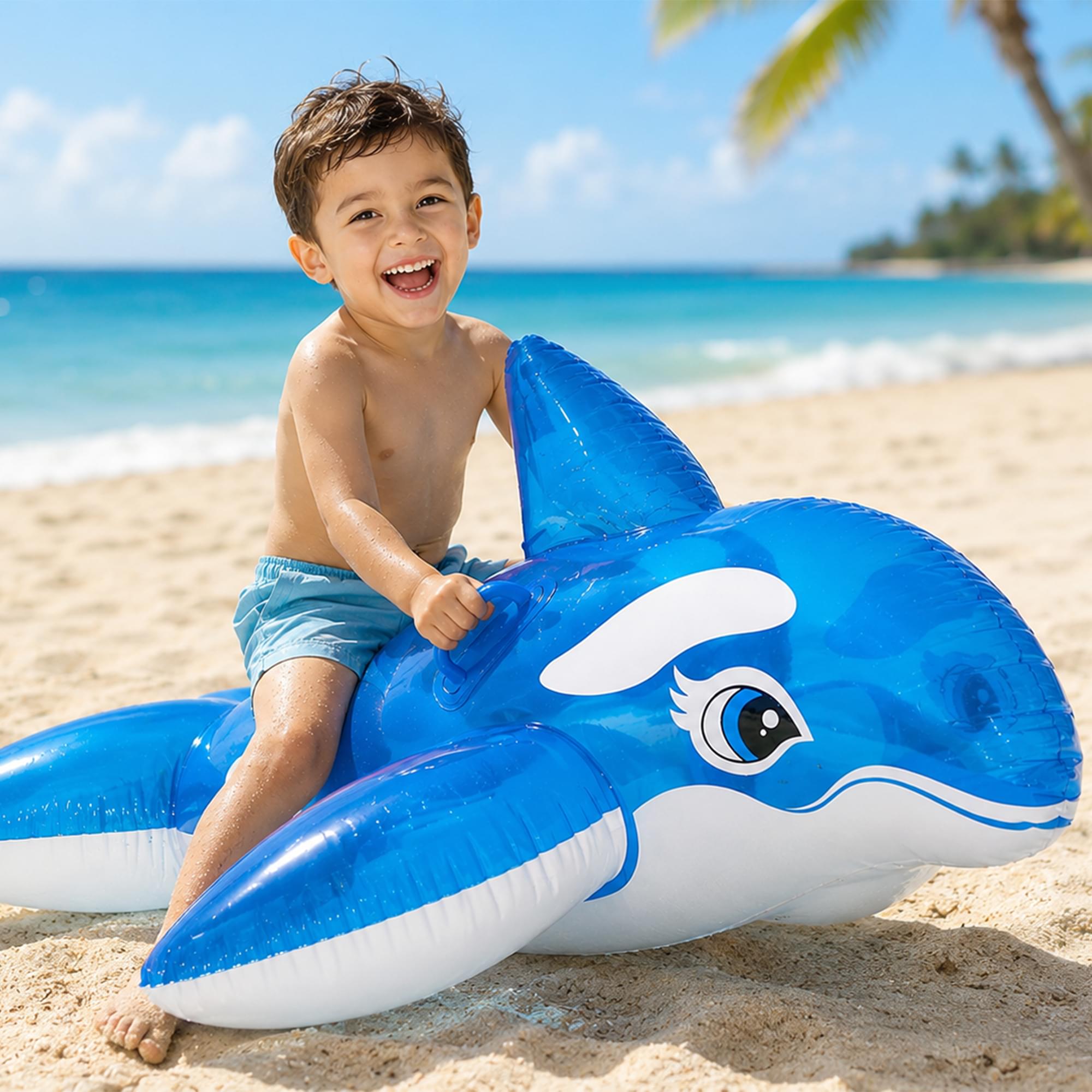 Lil' Whale Ride-On Inflatable Pool Float | 60 x 45 Inches