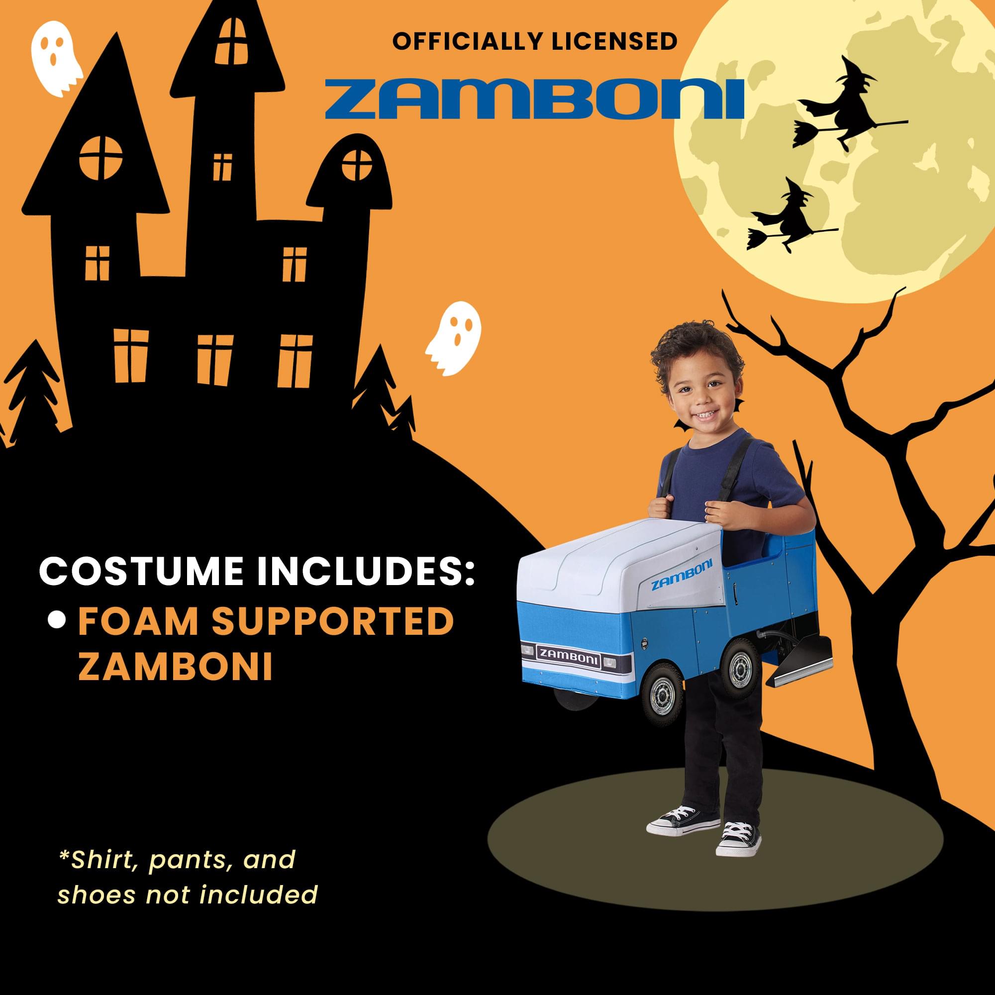Zamboni Ride-A-Long Toddler Costume | One Size Fits Most Up to Size 6