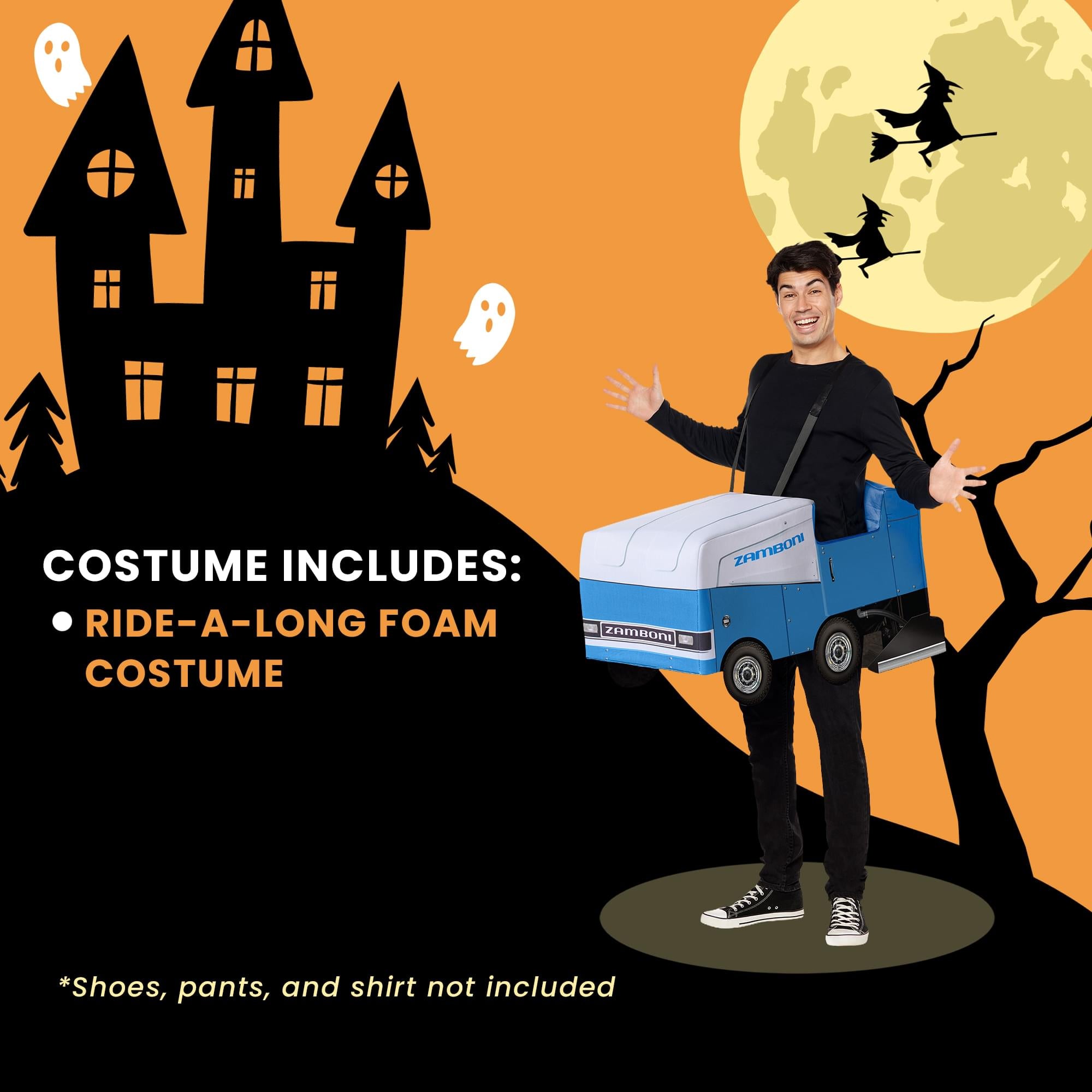 Zamboni Ride-Along Adult Costume | One Size Fits Most