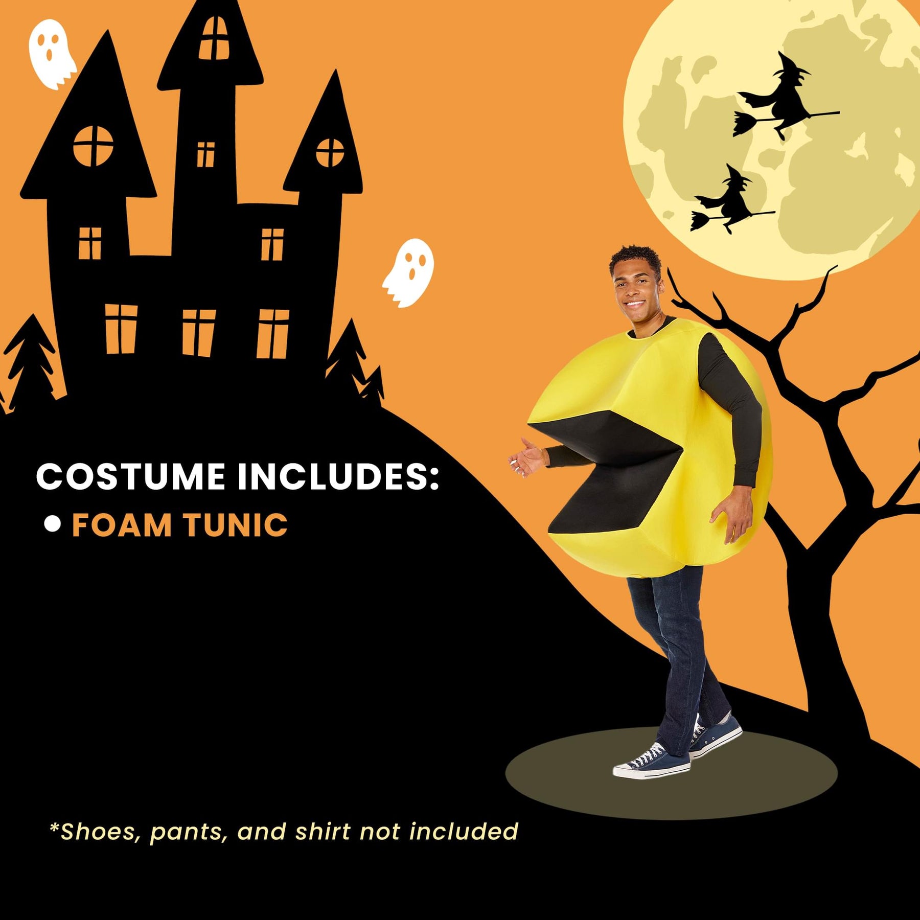 PAC-MAN Foam Adult Costume | One Size Fits Most