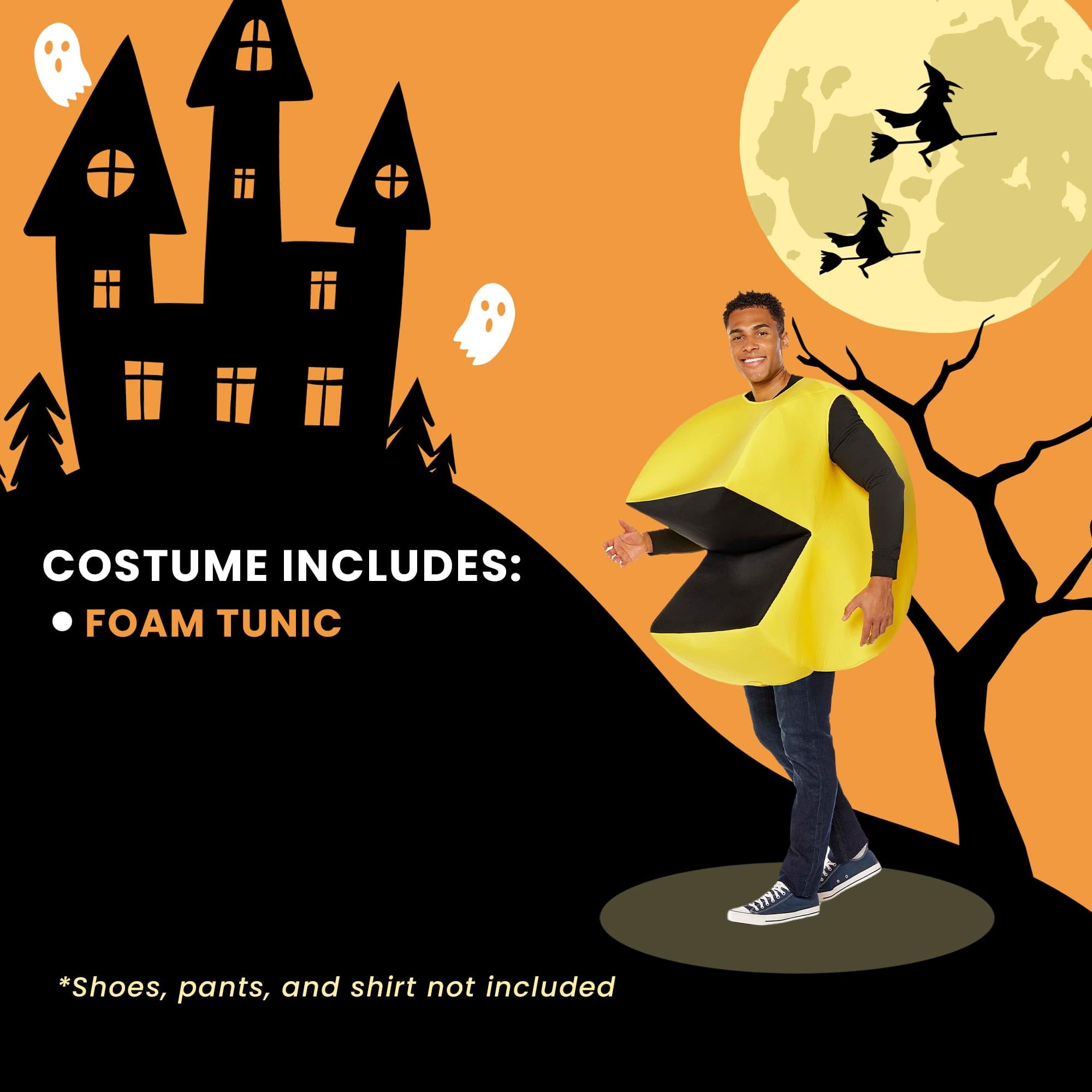 PAC-MAN Foam Adult Costume | One Size Fits Most