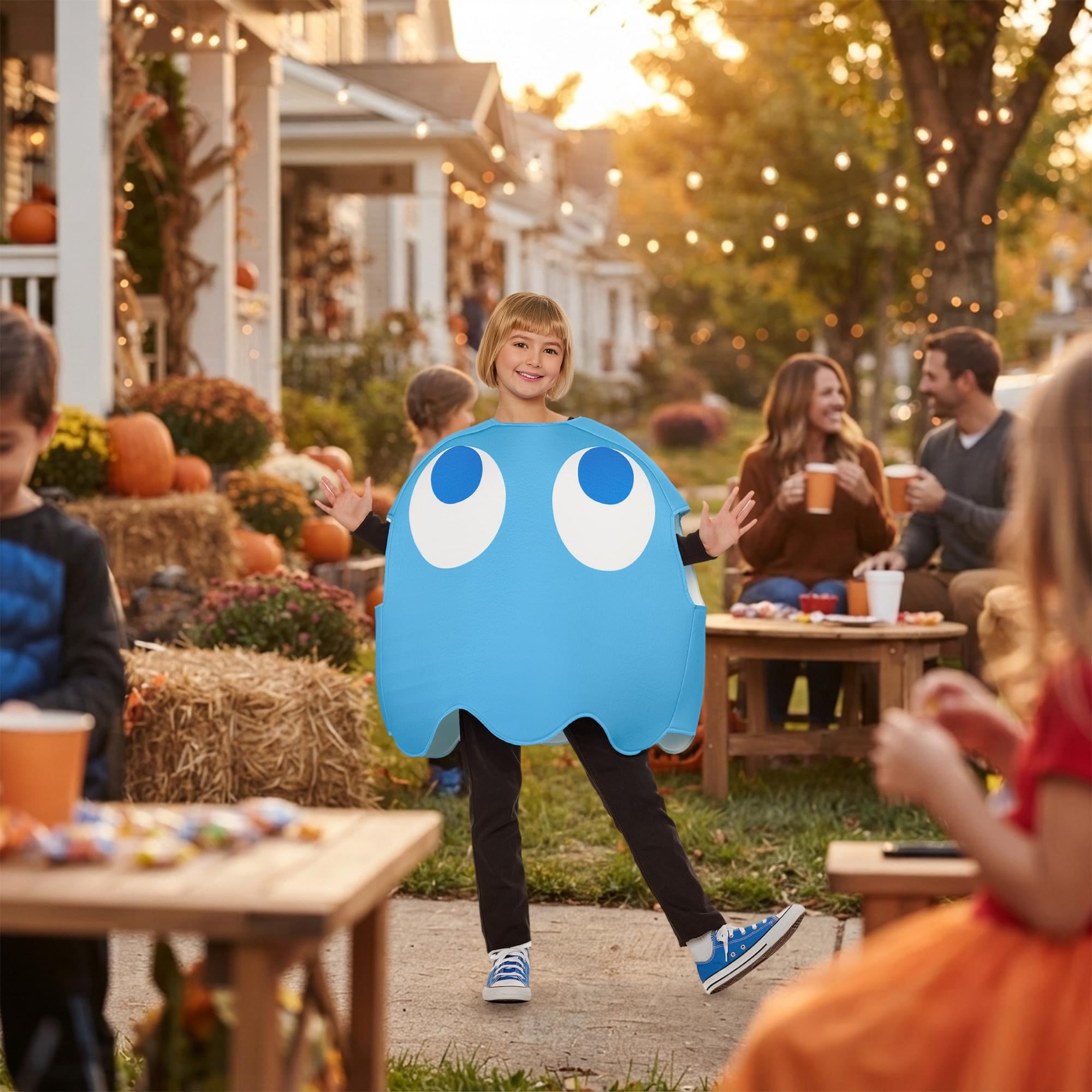 PAC-MAN INKY (Blue Ghost) Foam Child Costume Tunic | One Size Fits Most