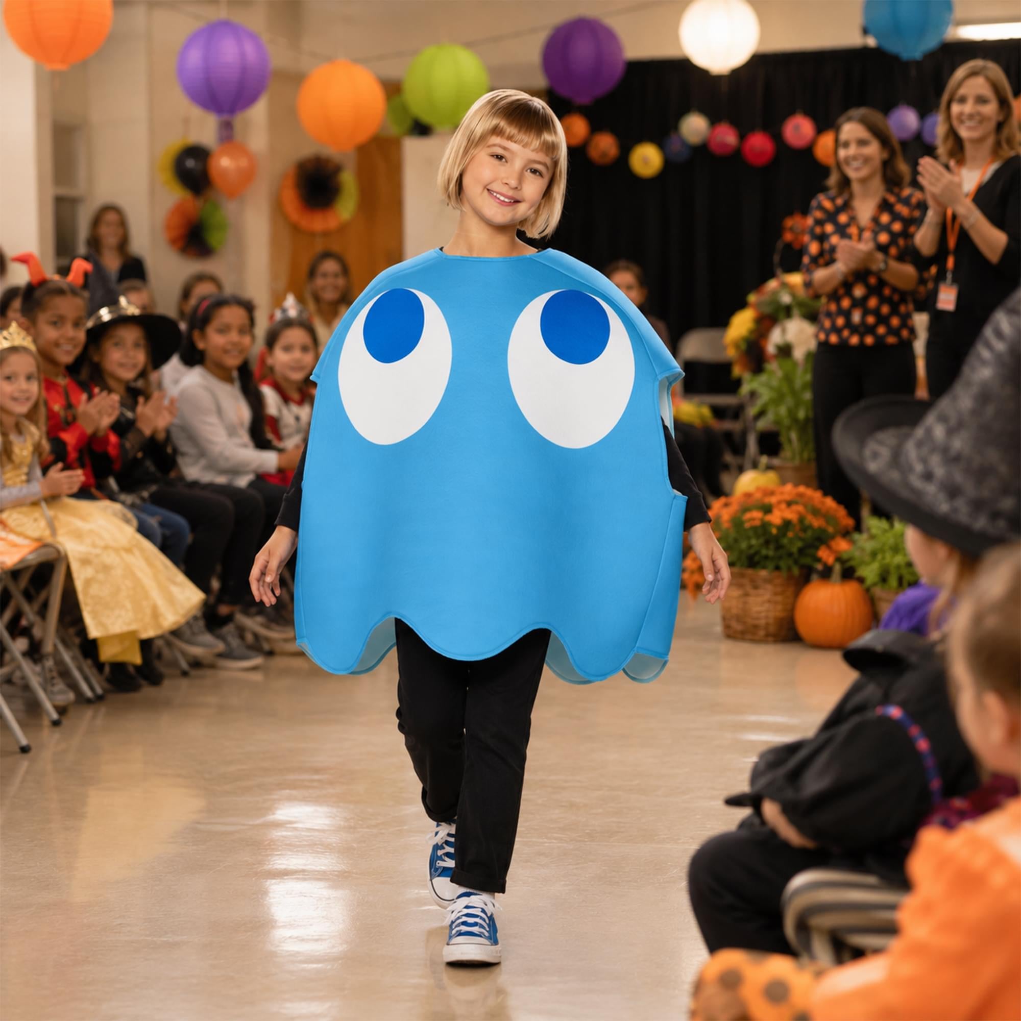 PAC-MAN INKY (Blue Ghost) Foam Child Costume Tunic | One Size Fits Most