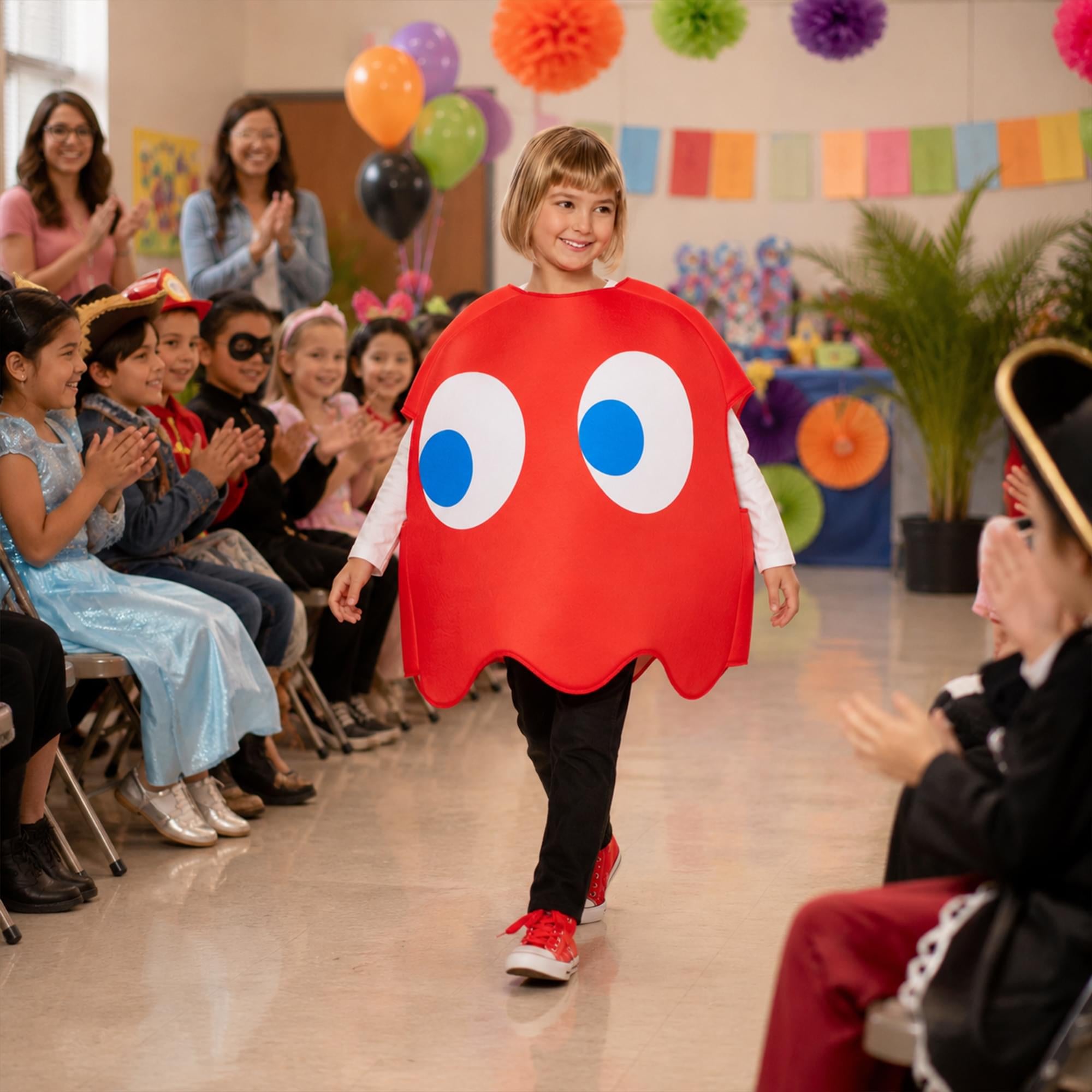 PAC-MAN BLINKY (Red Ghost) Foam Child Costume | One Size Fits Most