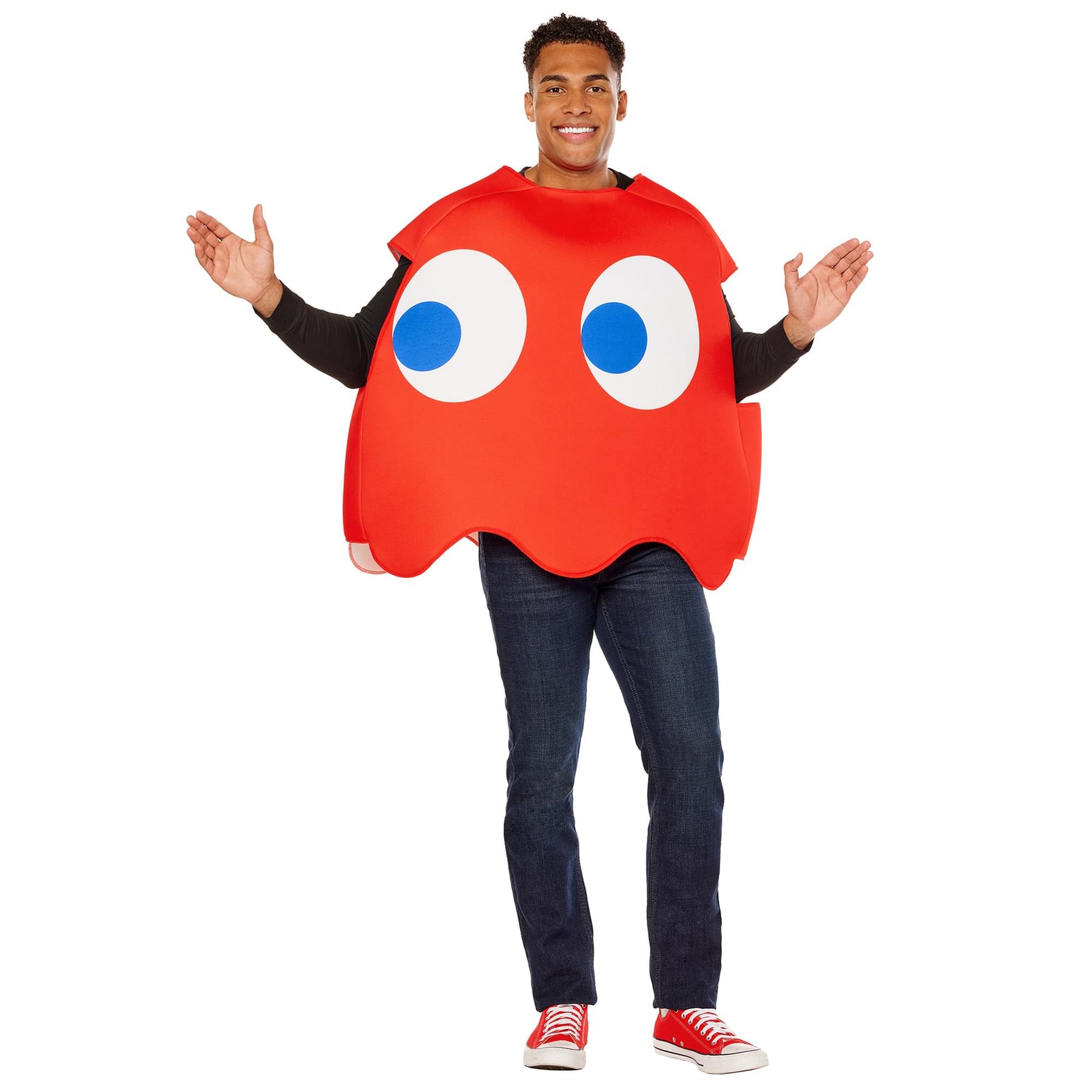 PAC-MAN BLINKY (Red Ghost) Foam Adult Costume | One Size Fits Most