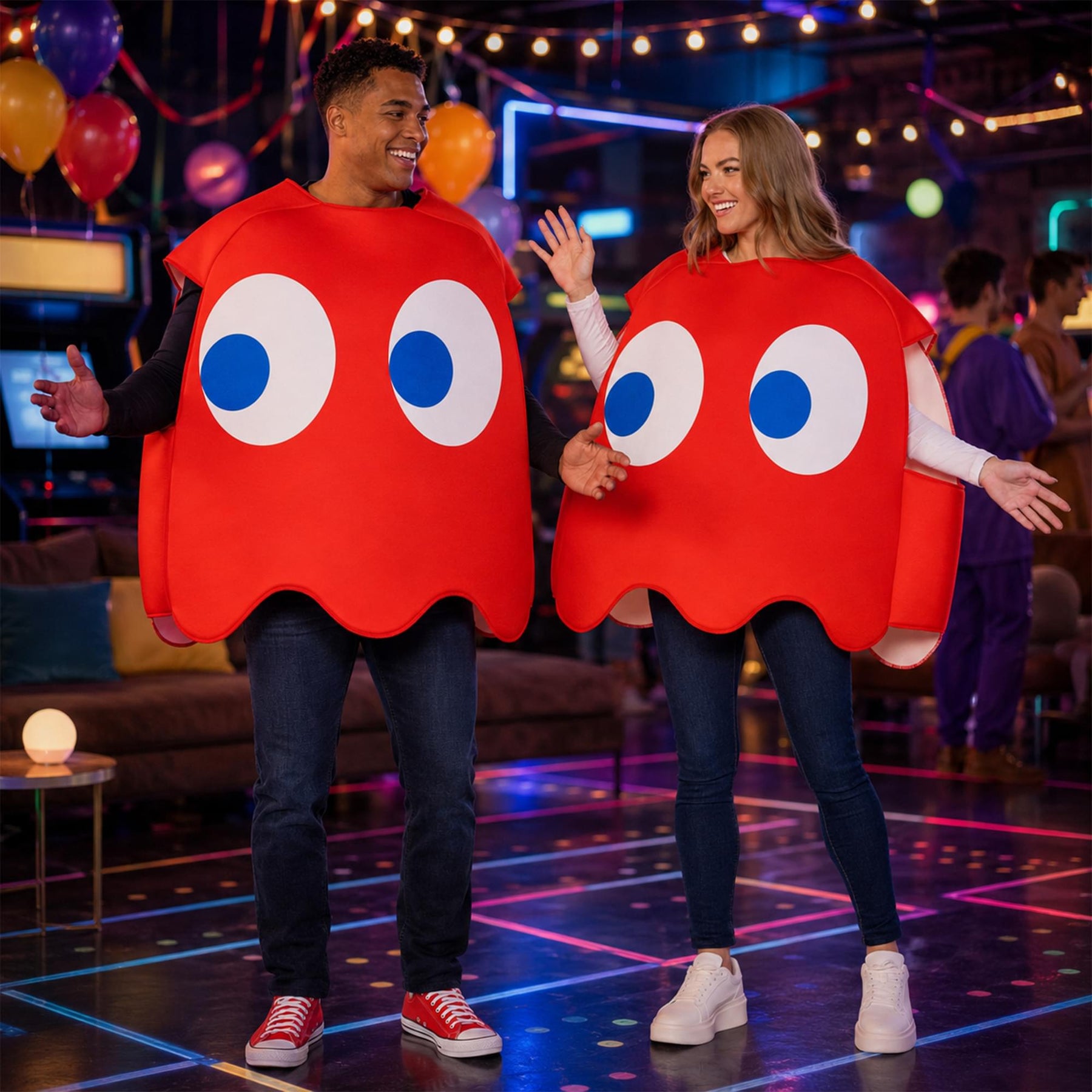 PAC-MAN BLINKY (Red Ghost) Foam Adult Costume | One Size Fits Most