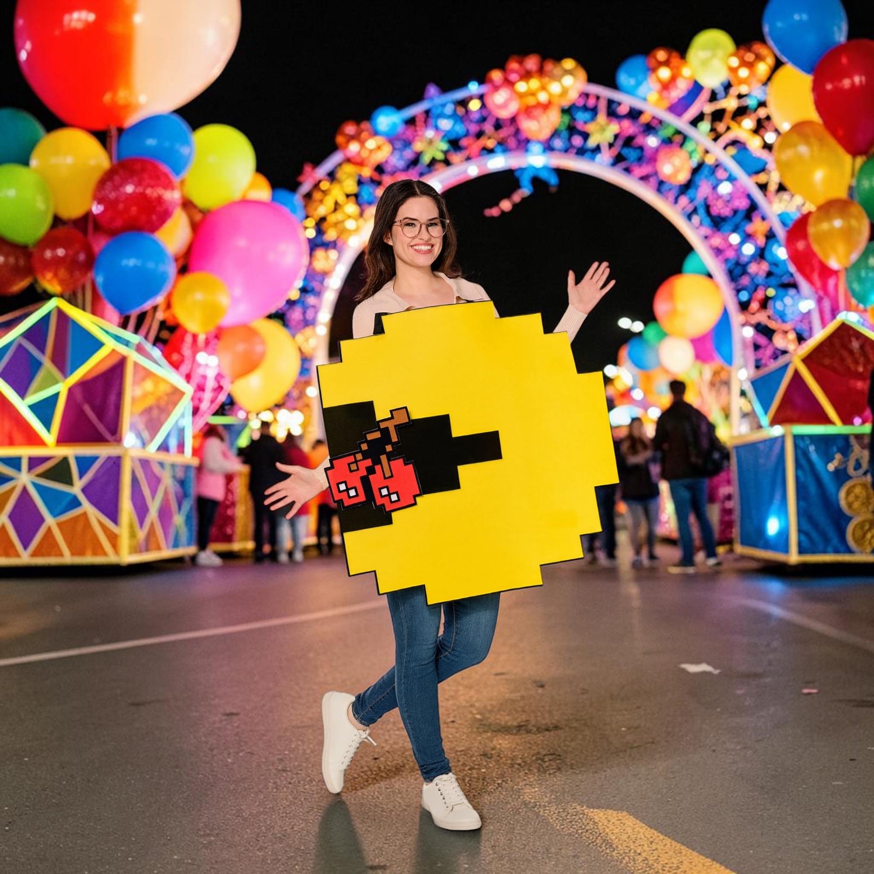 PAC-MAN Quik Change Adult Costume | One Size Fits Most