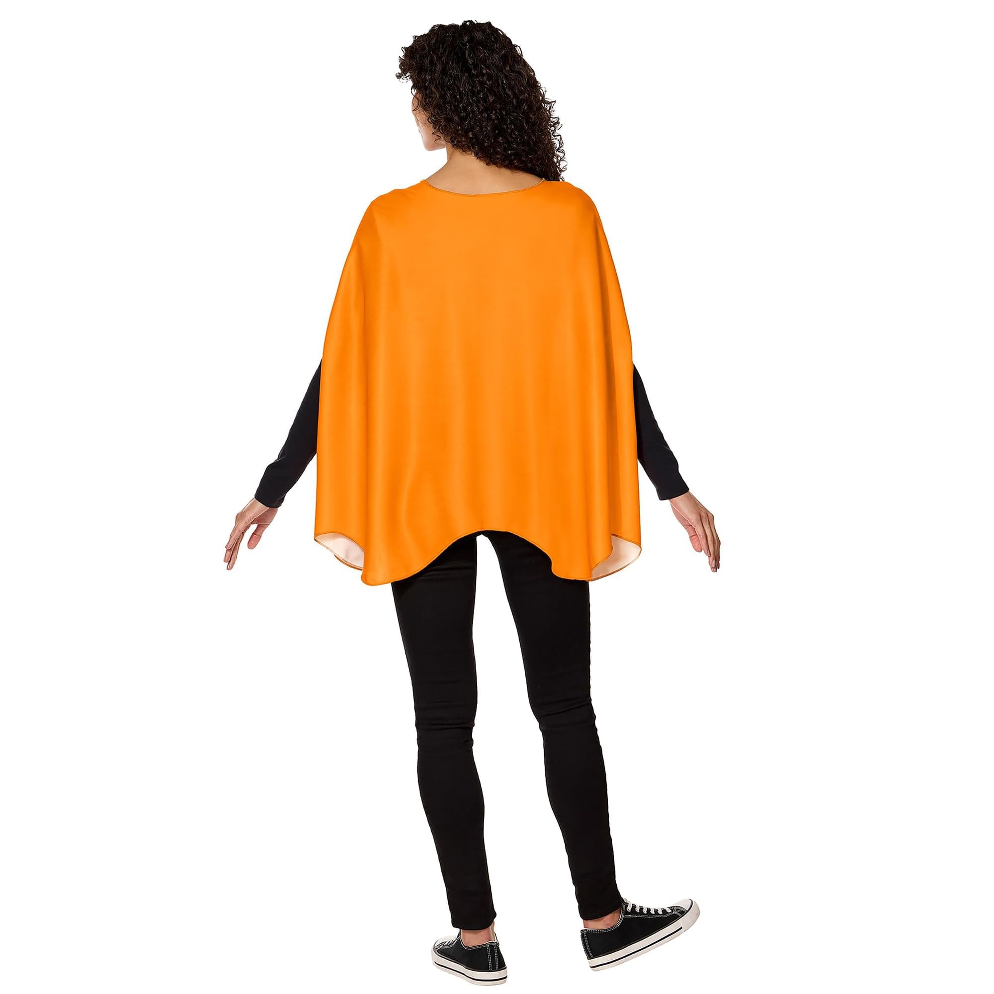PAC-Man CLYDE (Orange Ghost) Adult Costume Poncho | One Size Fits Most
