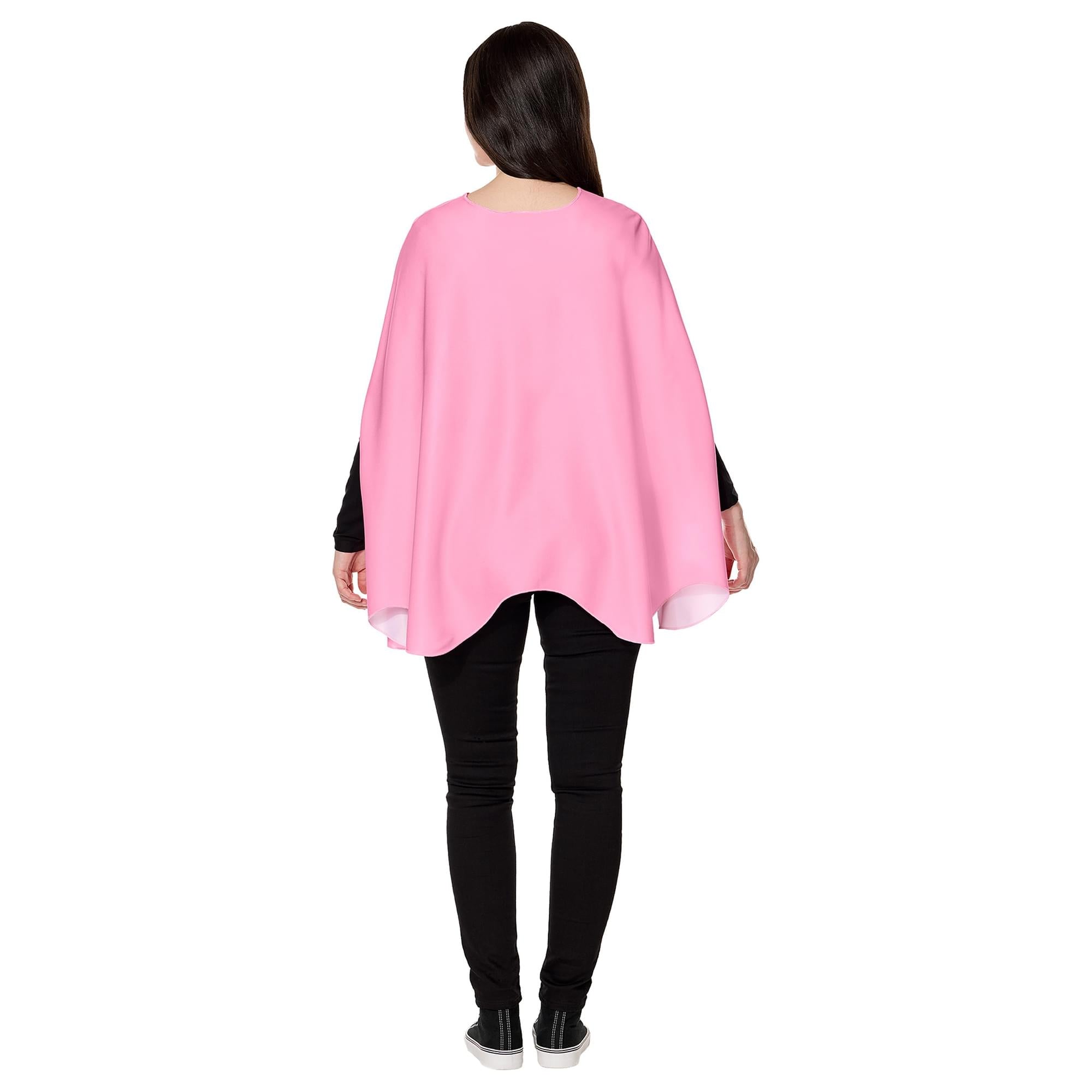 PAC-Man PINKY (Pink Ghost) Adult Costume Poncho | One Size Fits Most