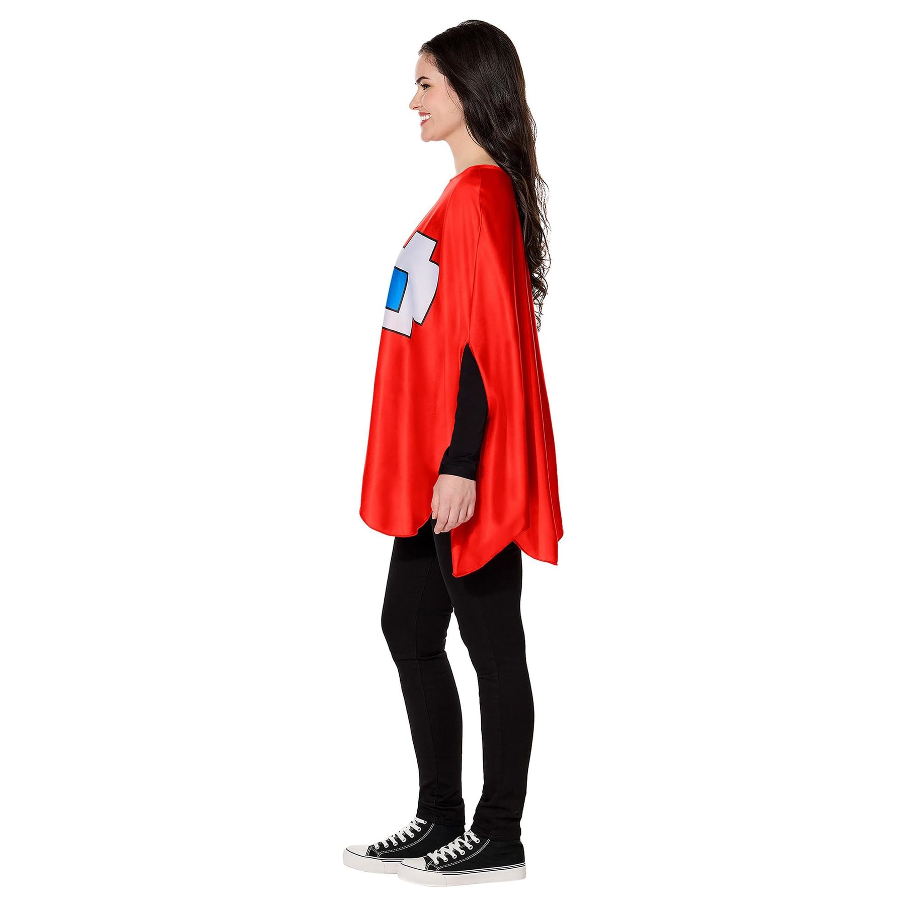 PAC-Man BLINKY (Red Ghost) Adult Costume Poncho | One Size Fits Most