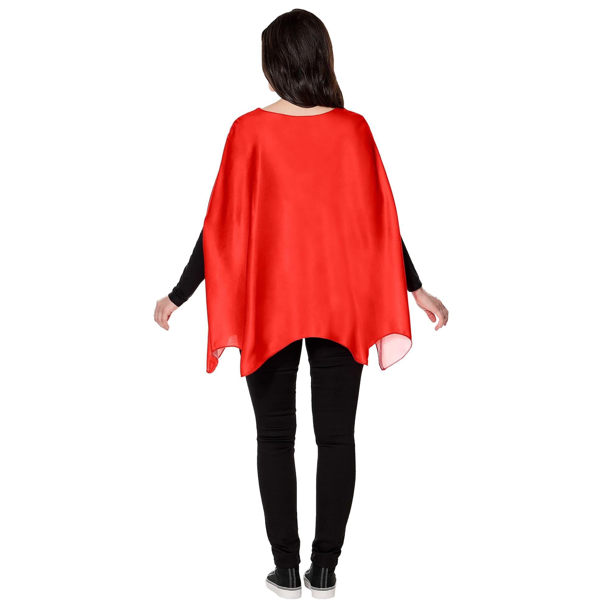 PAC-Man BLINKY (Red Ghost) Adult Costume Poncho | One Size Fits Most