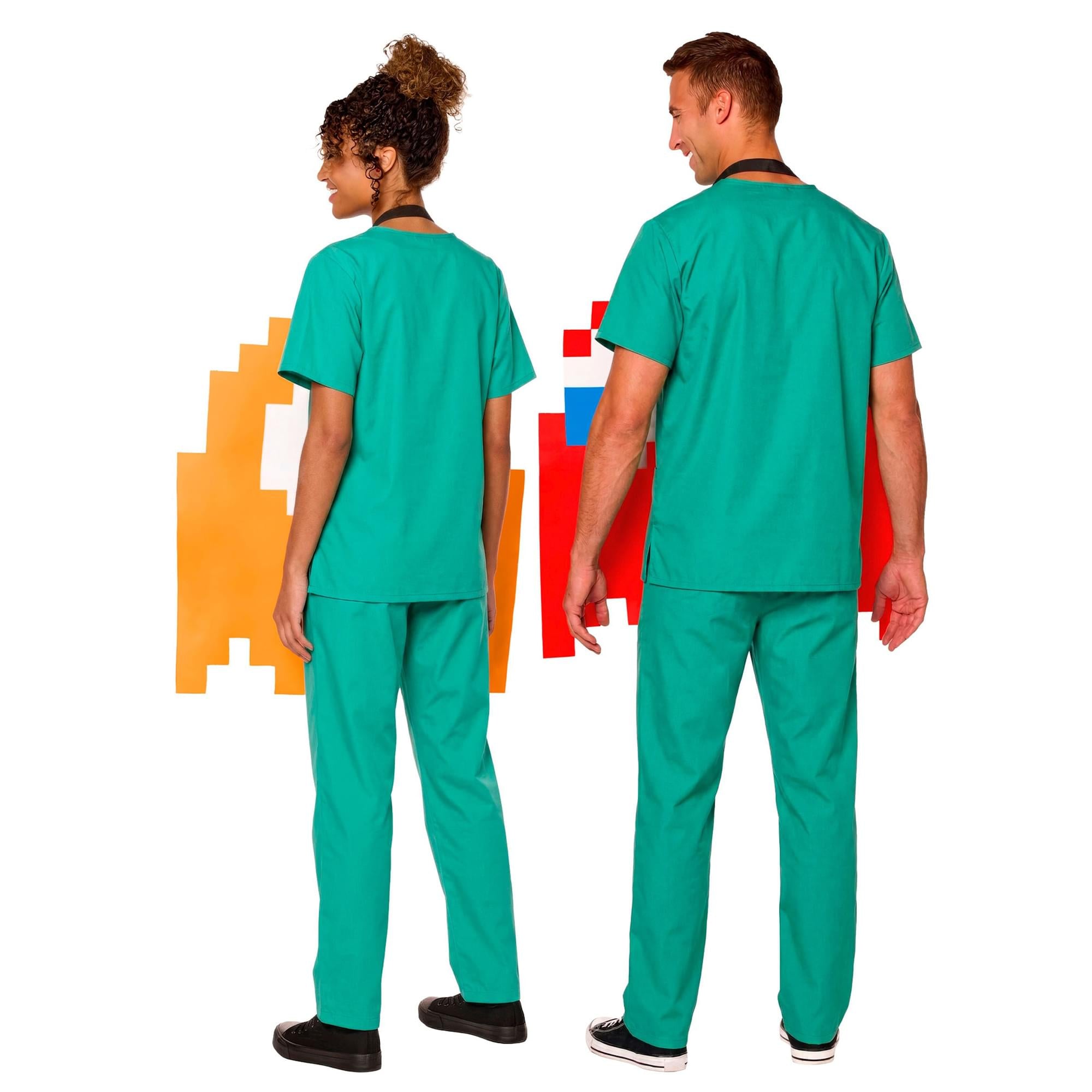 PAC-MAN Quik Change CLYDE/BLINKY Reversable Adult Costume | One Size