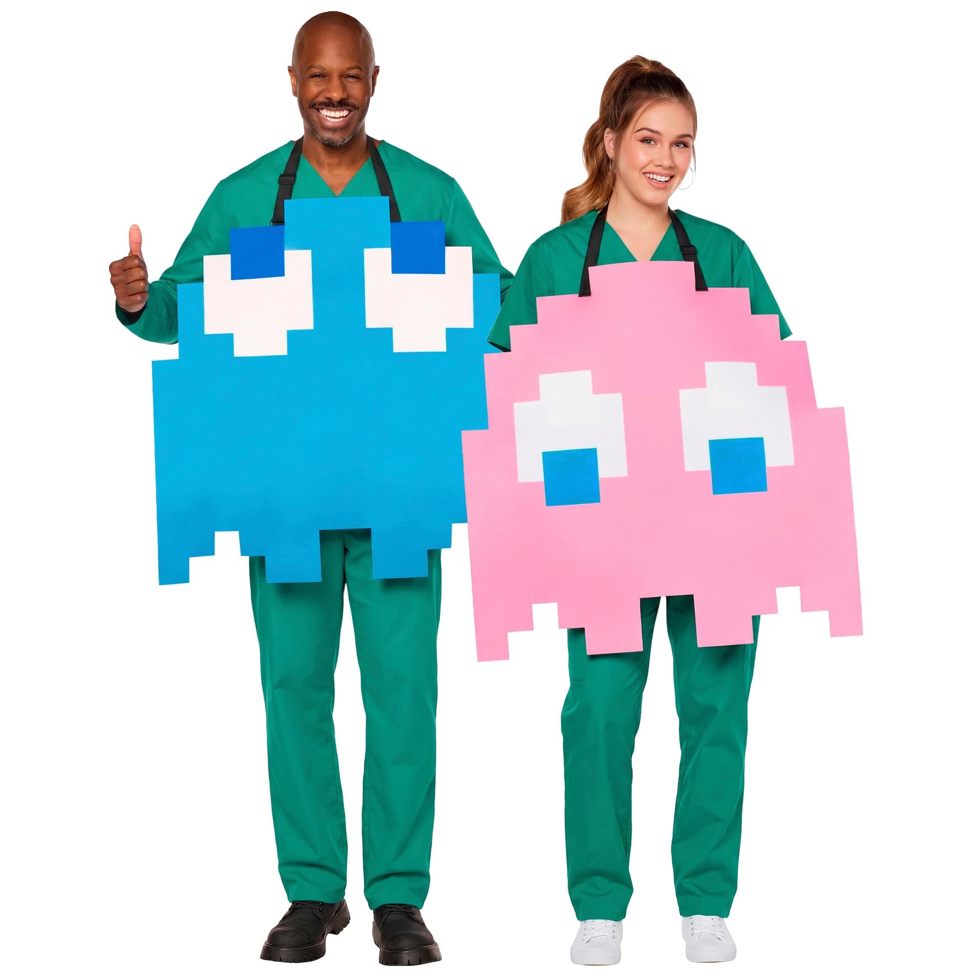 PAC-MAN Quik Change PINKY/INKY Reversable Adult Costume | One Size