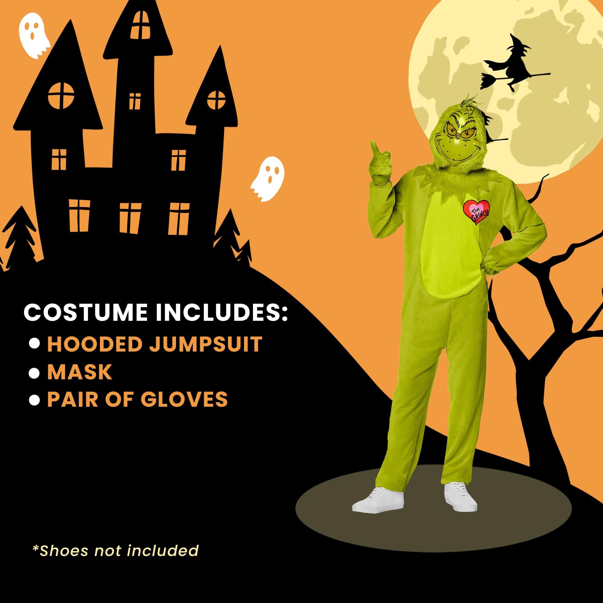 Dr. Seuss Grinch Deluxe Adult Costume Jumpsuit