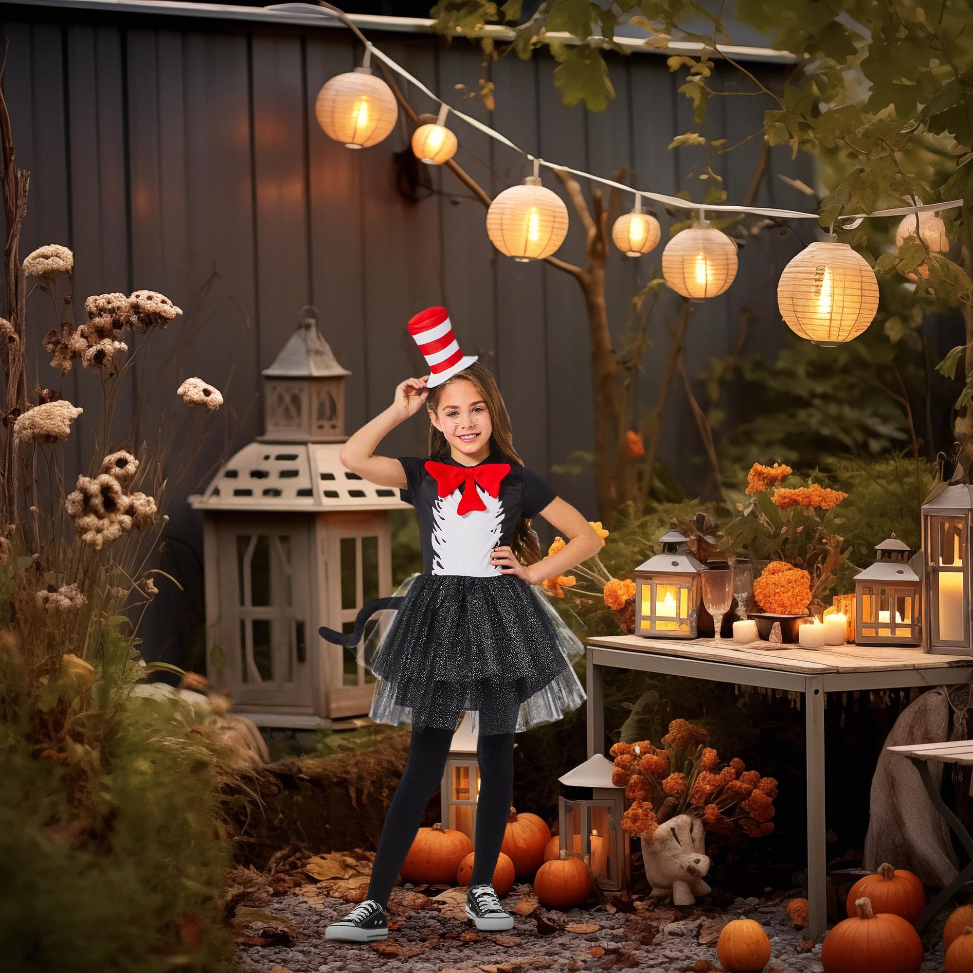 Dr Seuss Cat In The Hat Dress Child Costume