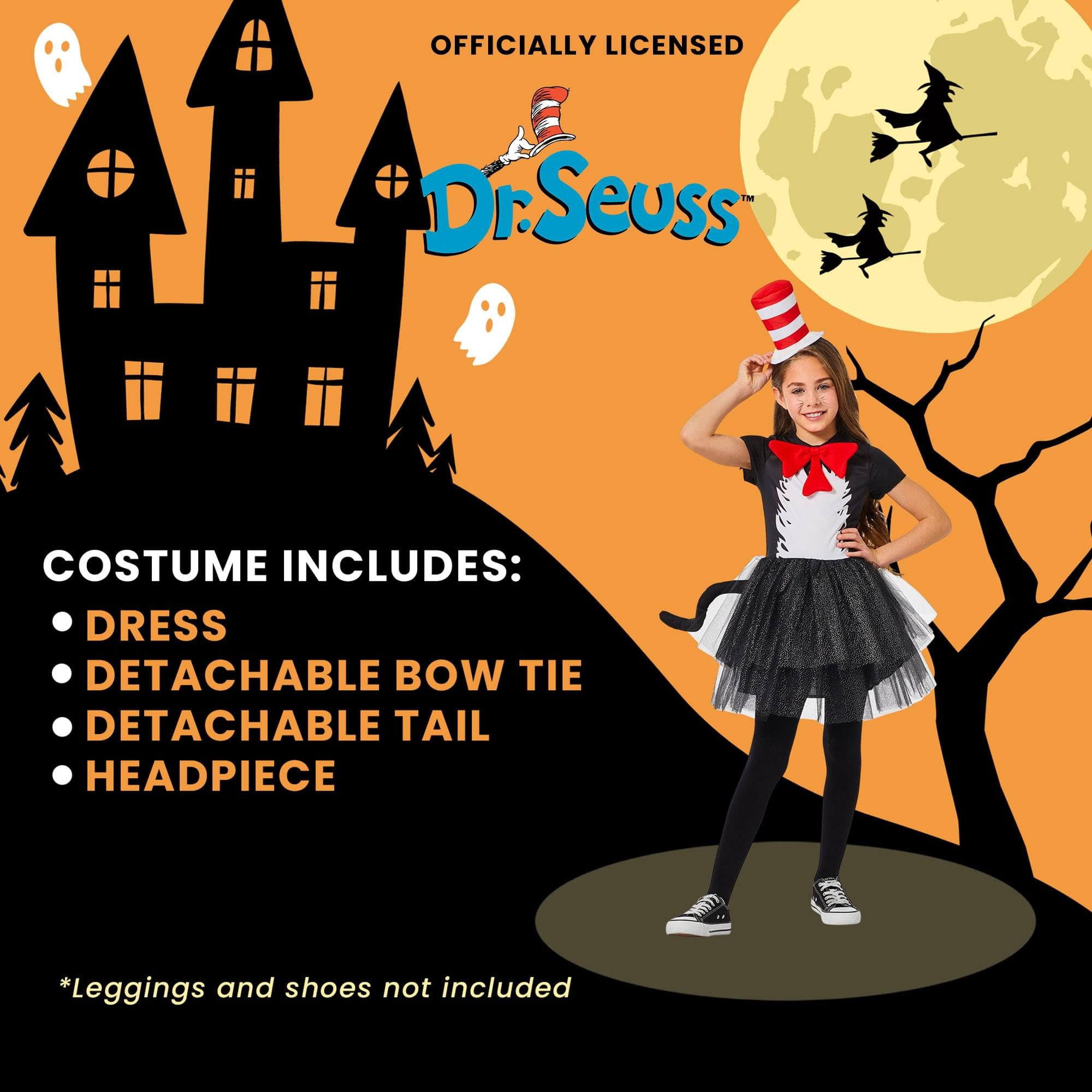 Dr Seuss Cat In The Hat Dress Child Costume