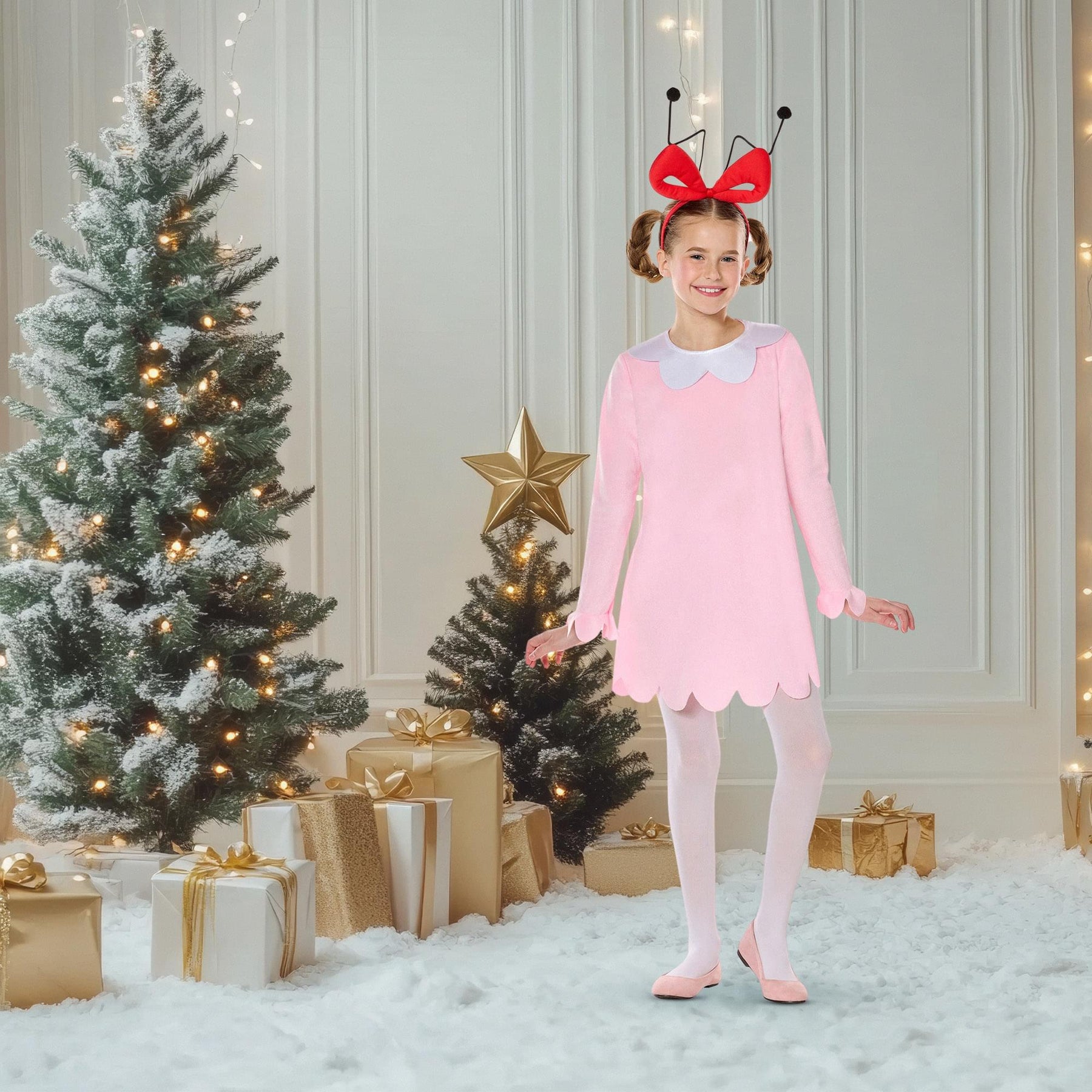 cindy lou who pink dress Spirit Halloween Toddler Costume This sweet pink and red ensemble is sure to make even the most Grinch My daughter wanted to dress