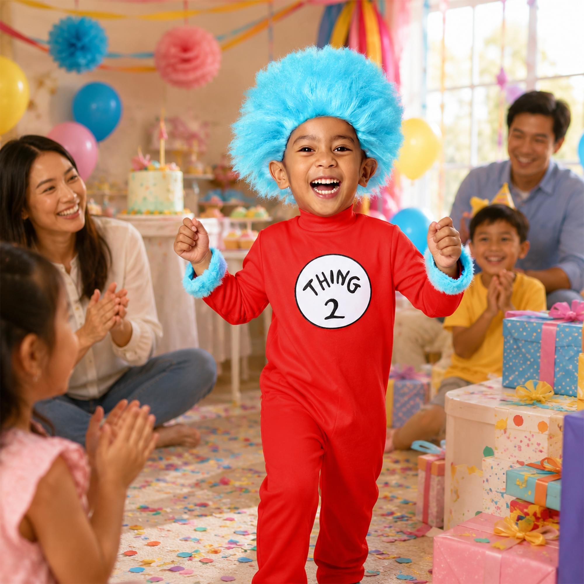 Dr Seuss Cat In The Hat Thing Toddler Costume | 3T/4T XS