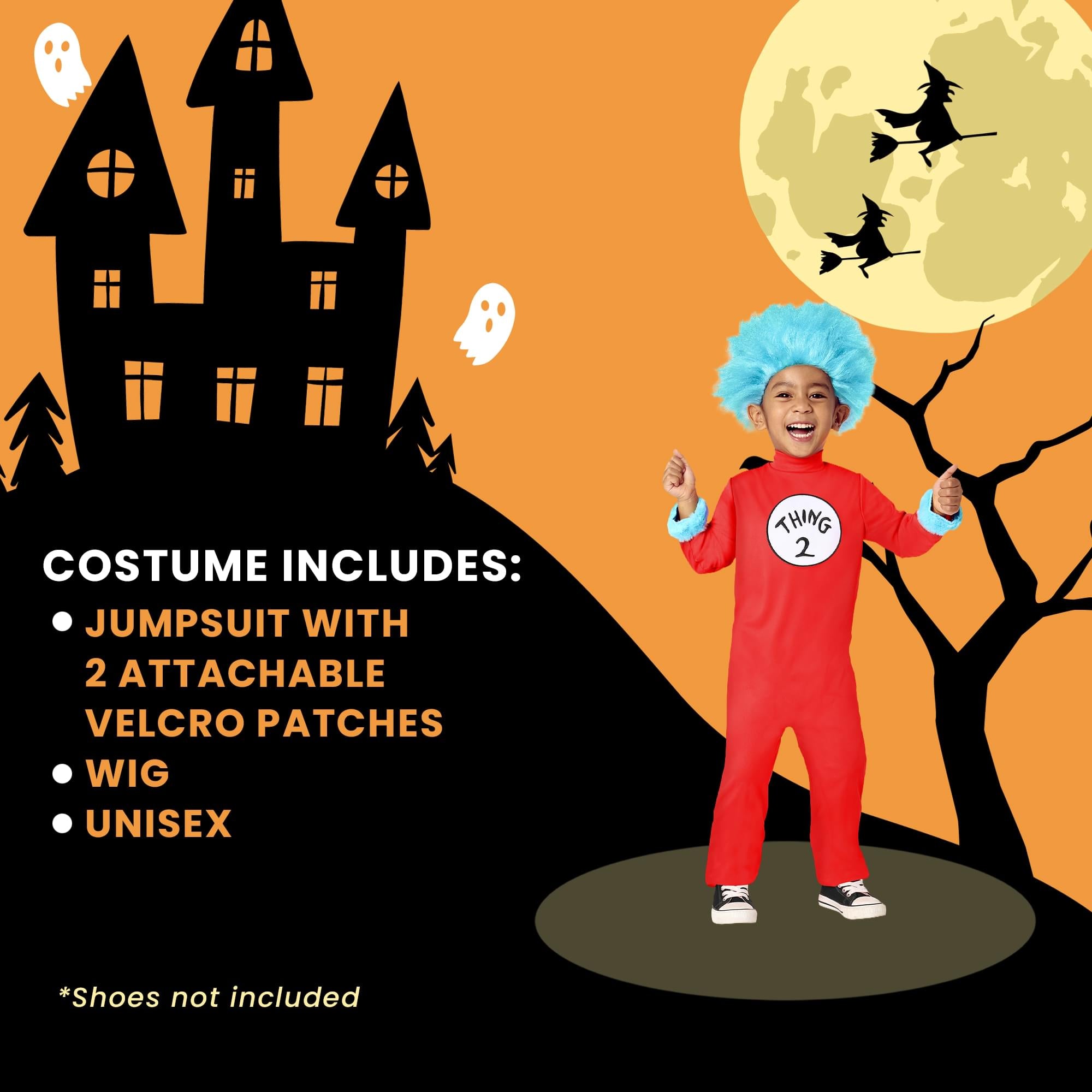 Dr Seuss Cat In The Hat Thing Toddler Costume | 3T/4T XS