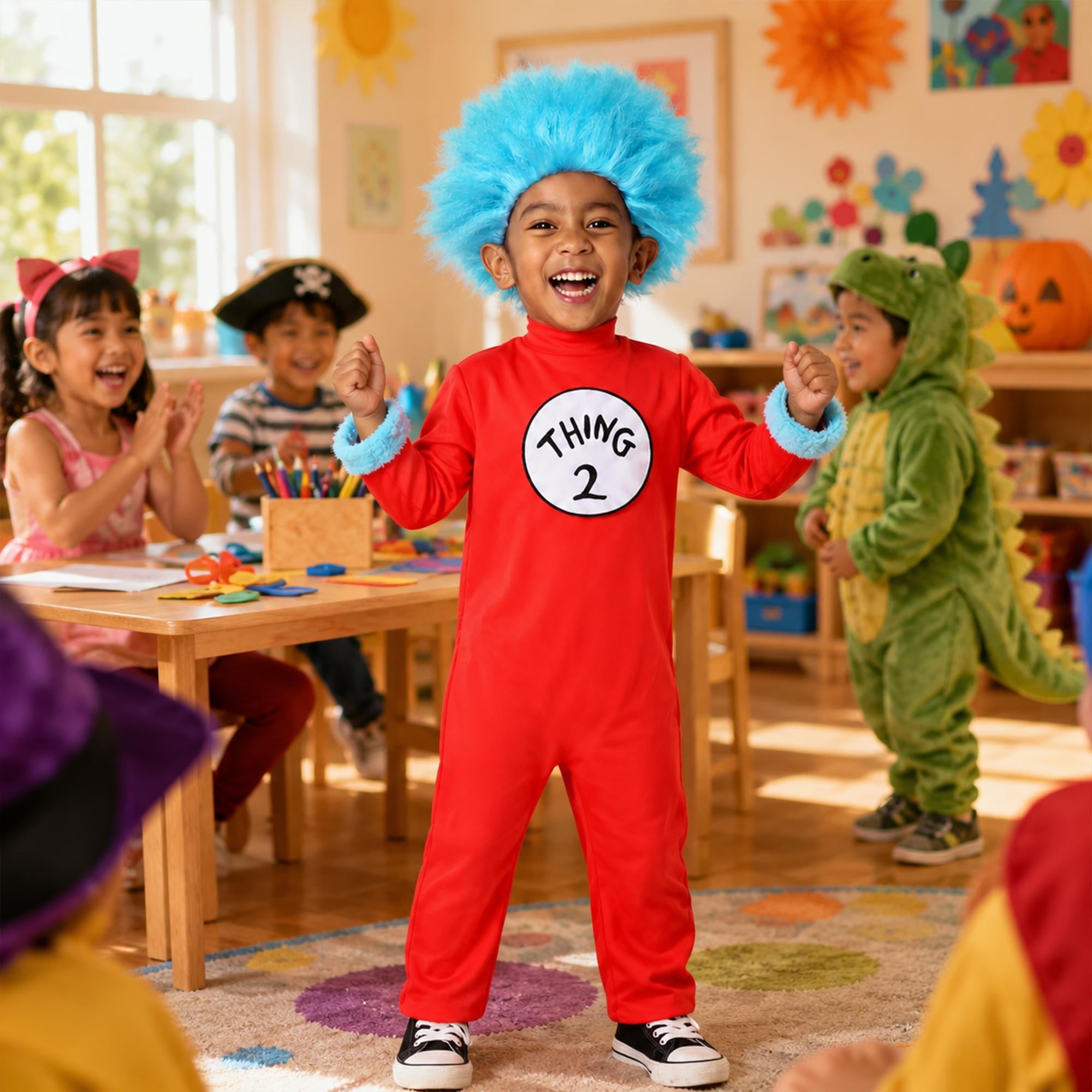 Dr Seuss Cat In The Hat Thing Toddler Costume | 3T/4T XS