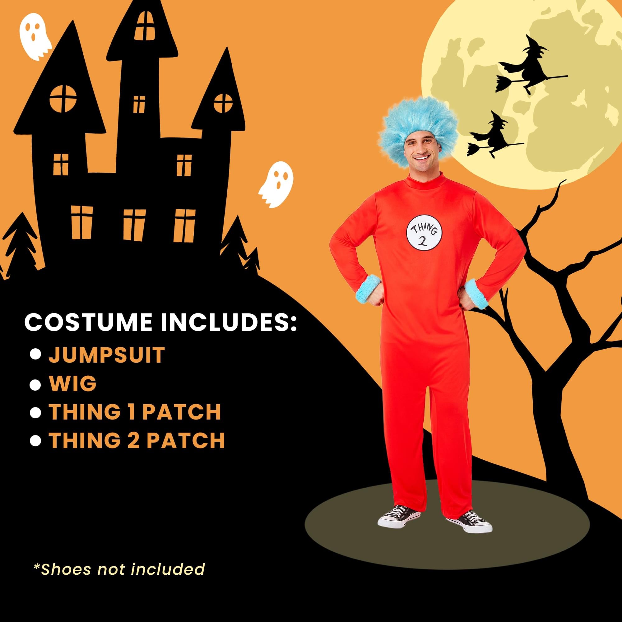 Dr Seuss Thing Jumpsuit Adult Costume