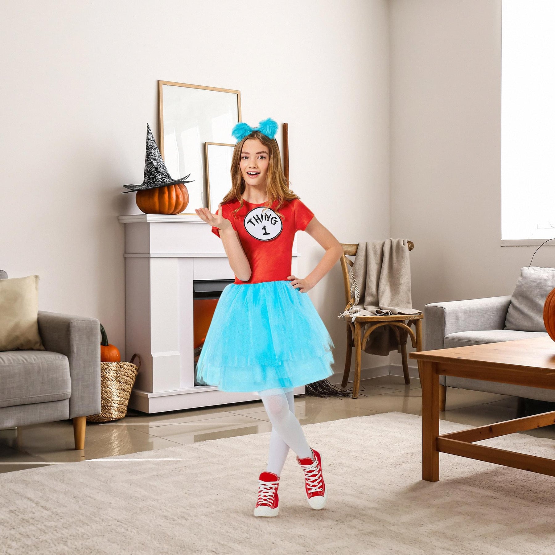 Dr Seuss Cat In The Hat Thing Dress Child Costume