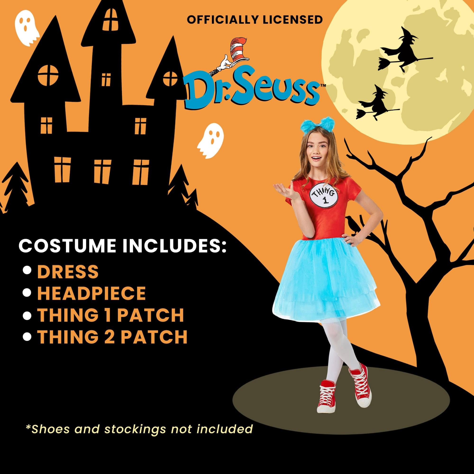 Dr Seuss Cat In The Hat Thing Dress Child Costume