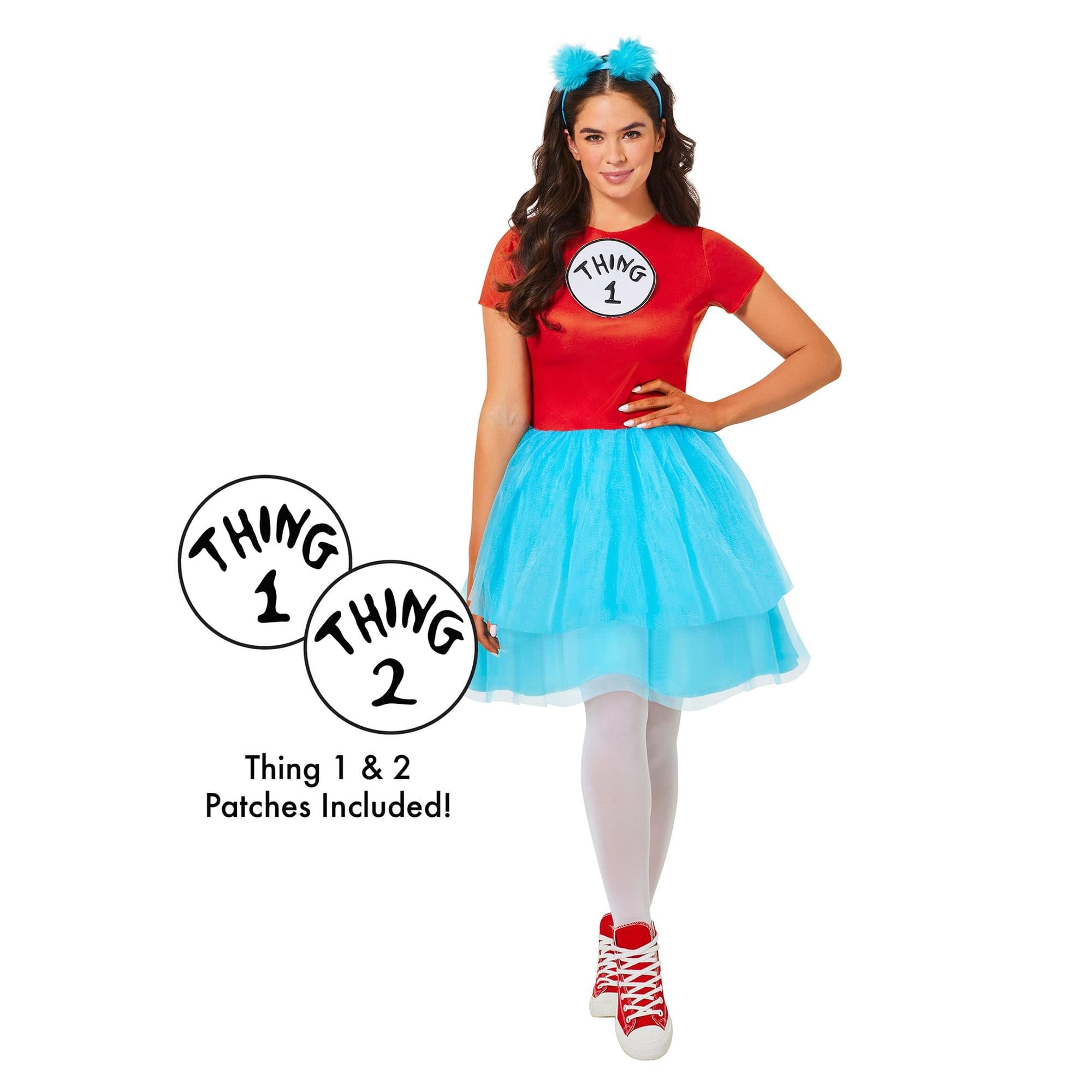 Dr Seuss Cat In The Hat Thing Dress Adult Costume
