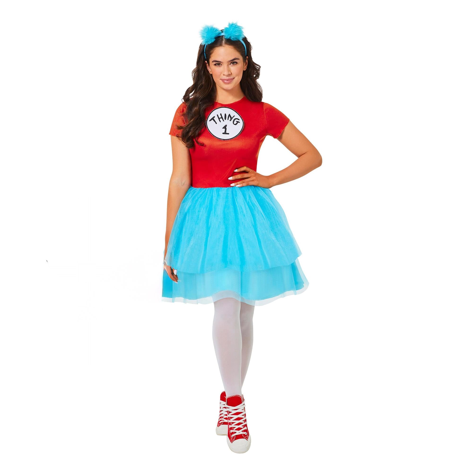 Dr Seuss Cat In The Hat Thing Dress Adult Costume