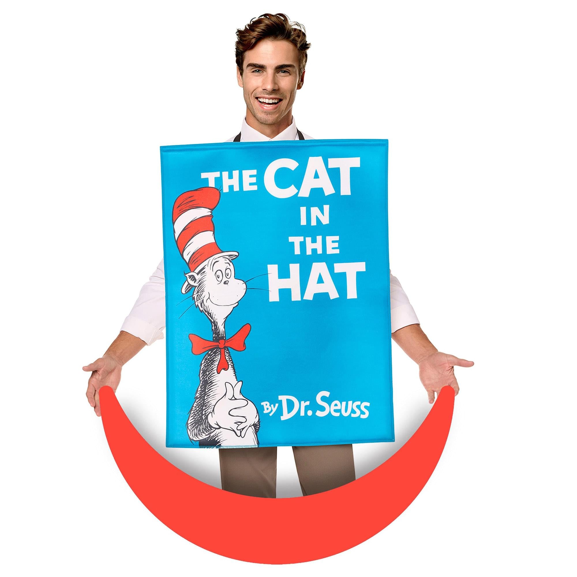 Dr Seuss Cat In The Hat Book Quik Change™ Adult Costume | One Size