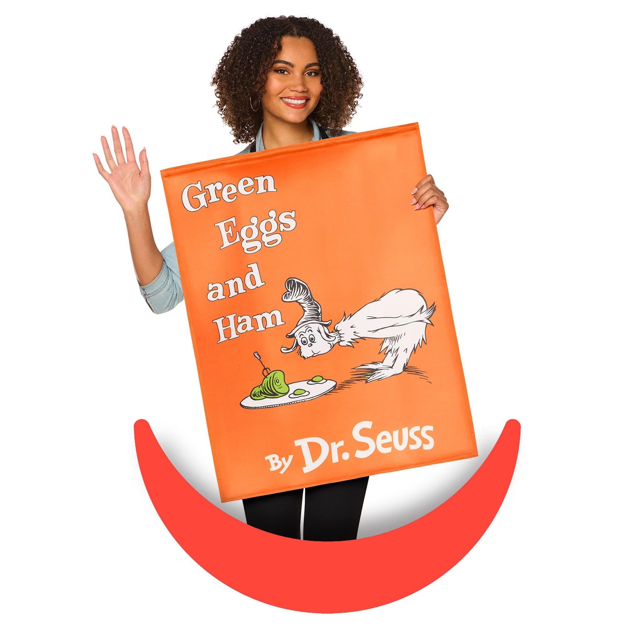 Dr Seuss Green Eggs And Ham Book Quik Change™ Adult Costume Kit | One Size