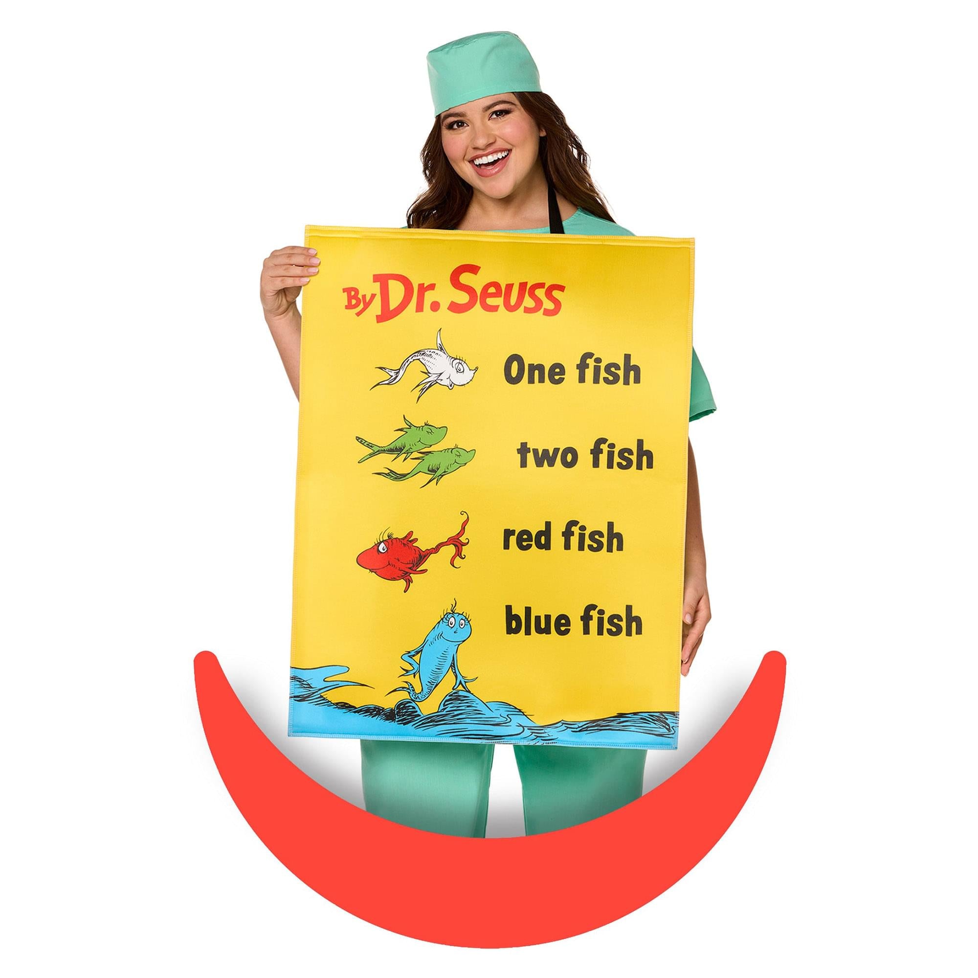 Dr Seuss One Fish Two Fish Book Quik Change™ Adult Costume | One Size