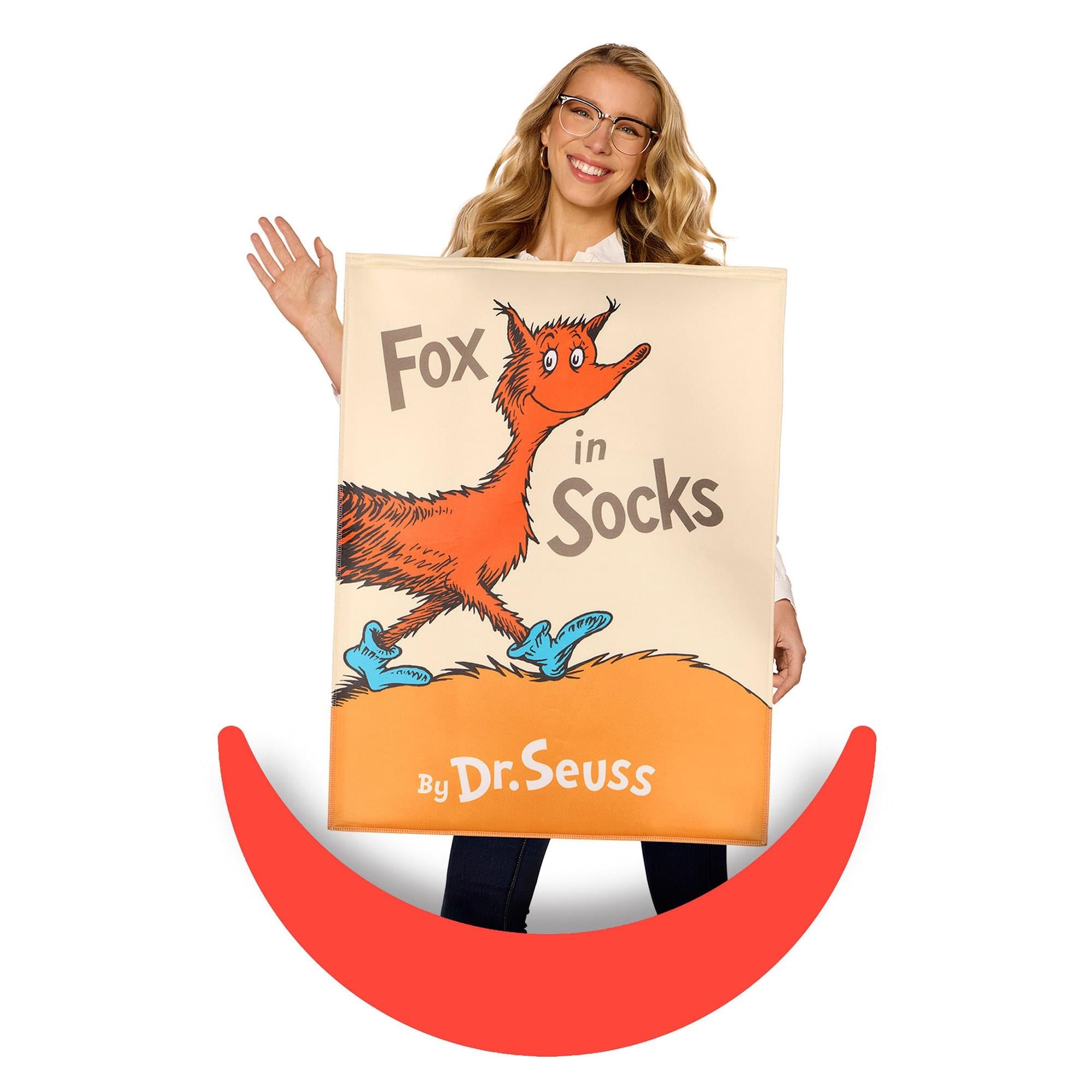 Dr Seuss Fox In Sox Book Quik Change™ Adult Costume | One Size