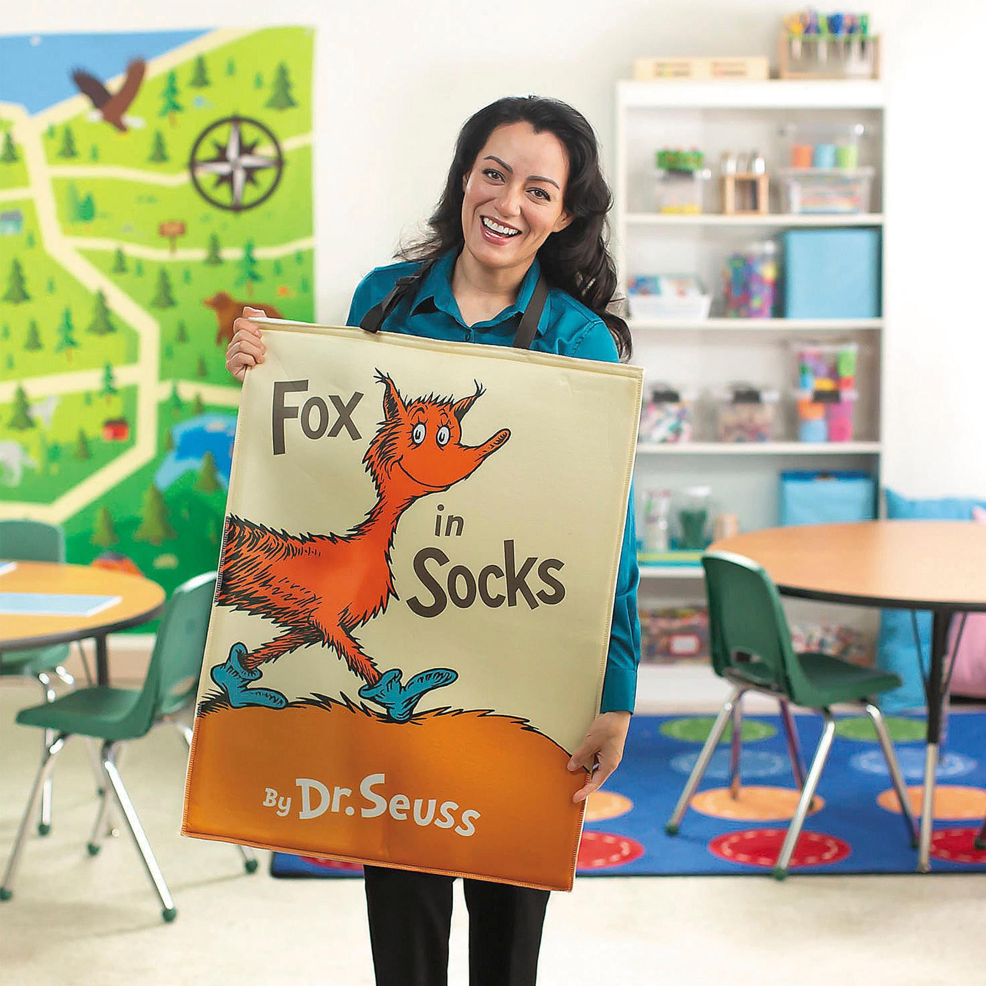 Dr Seuss Fox In Sox Book Quik Change™ Adult Costume | One Size