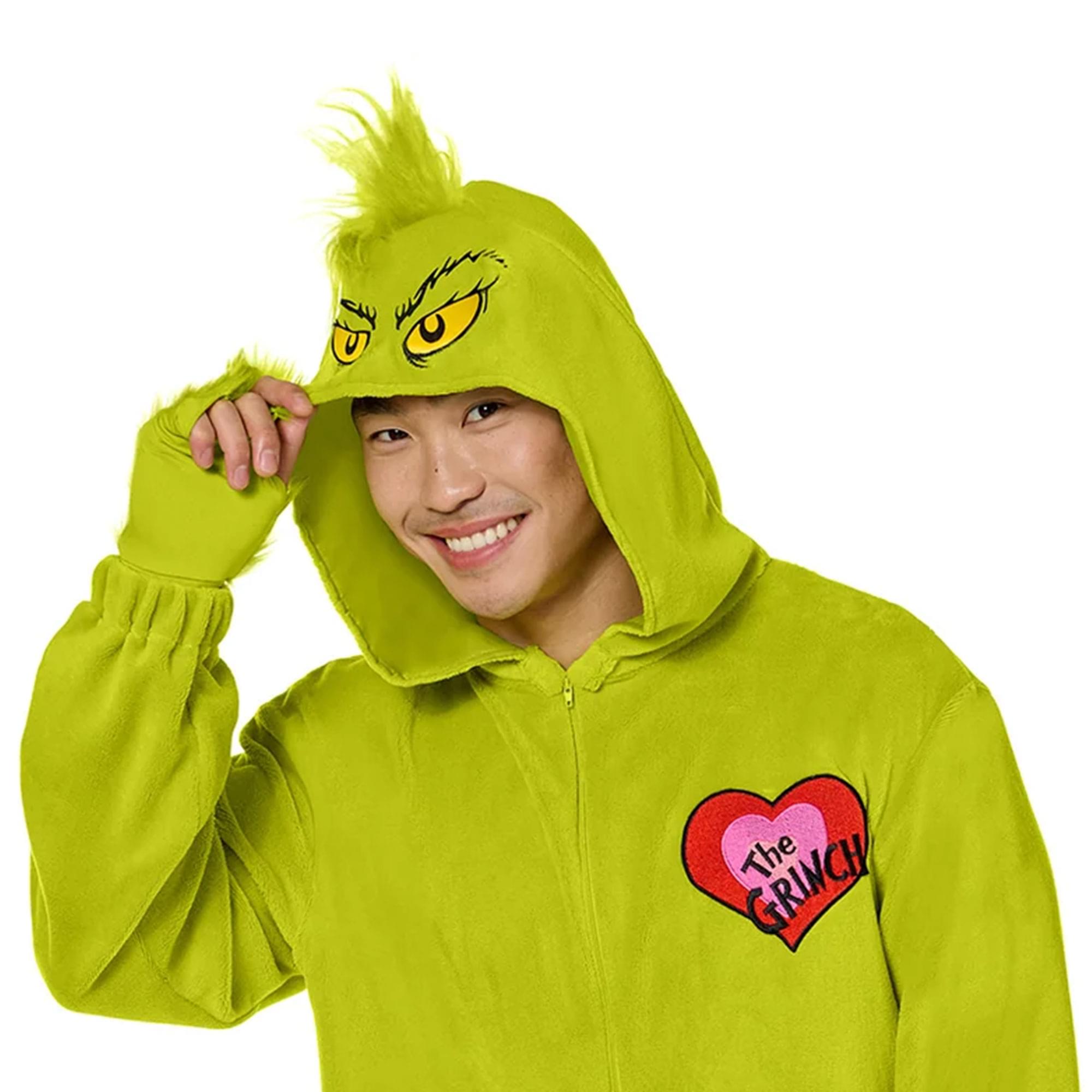 Dr Seuss Cat In The Hat Grinch Jumpsuit Adult Costume