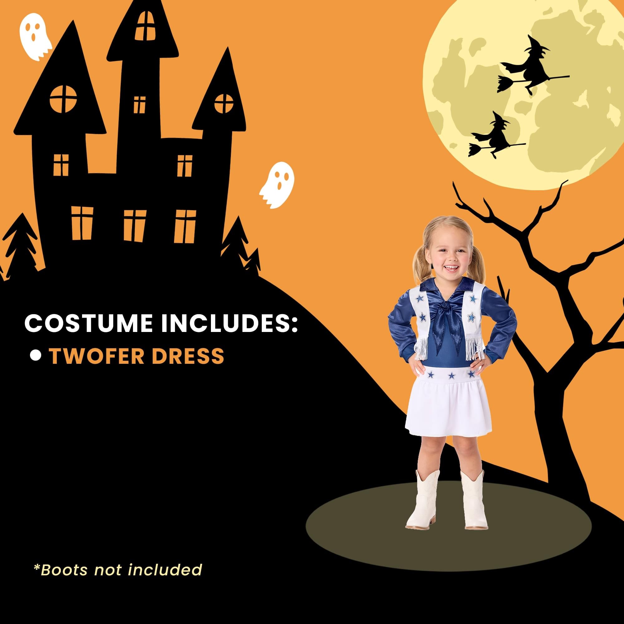 NFL Dallas Cowboys Cheerleaders Toddler Dress Costume