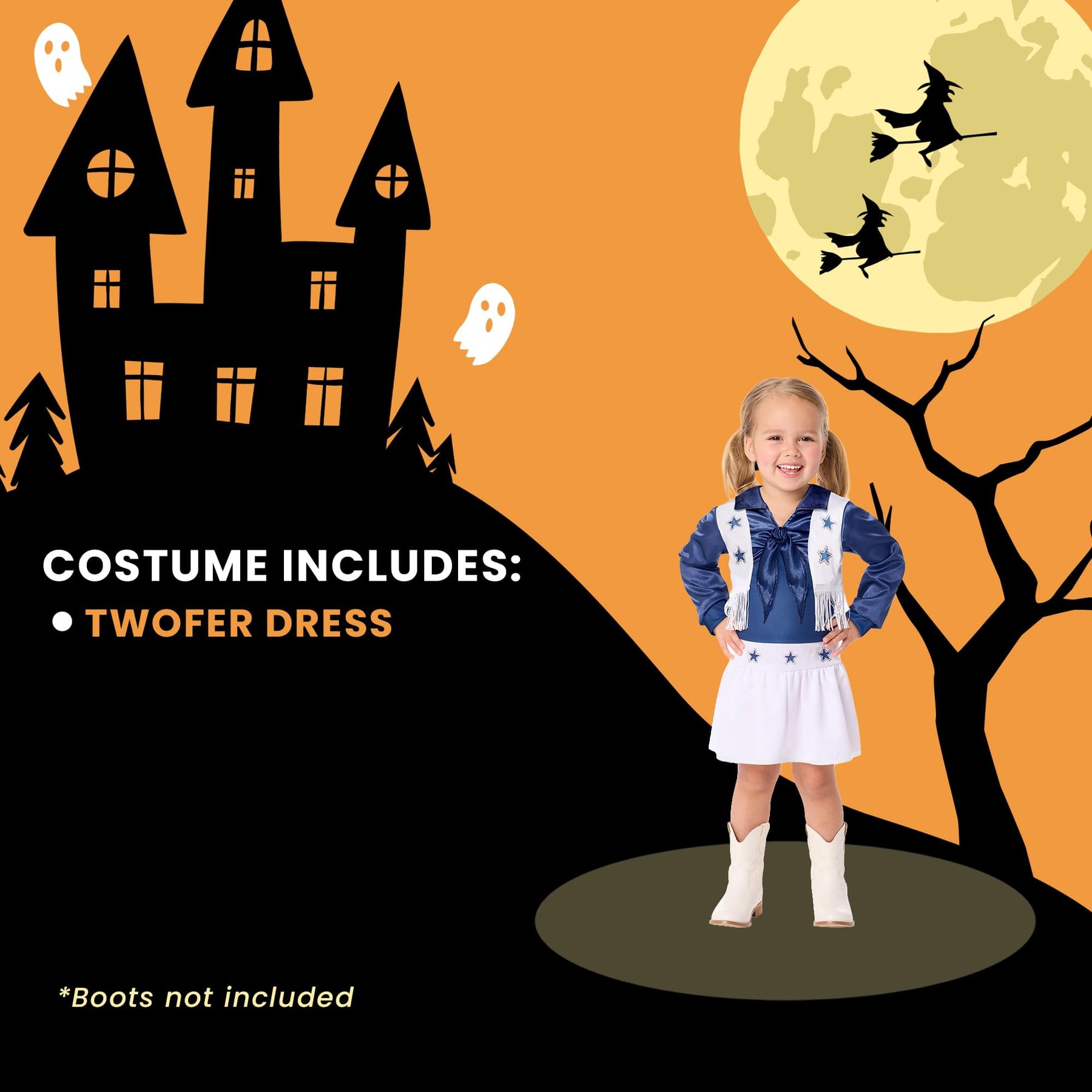 NFL Dallas Cowboys Cheerleaders Toddler Dress Costume