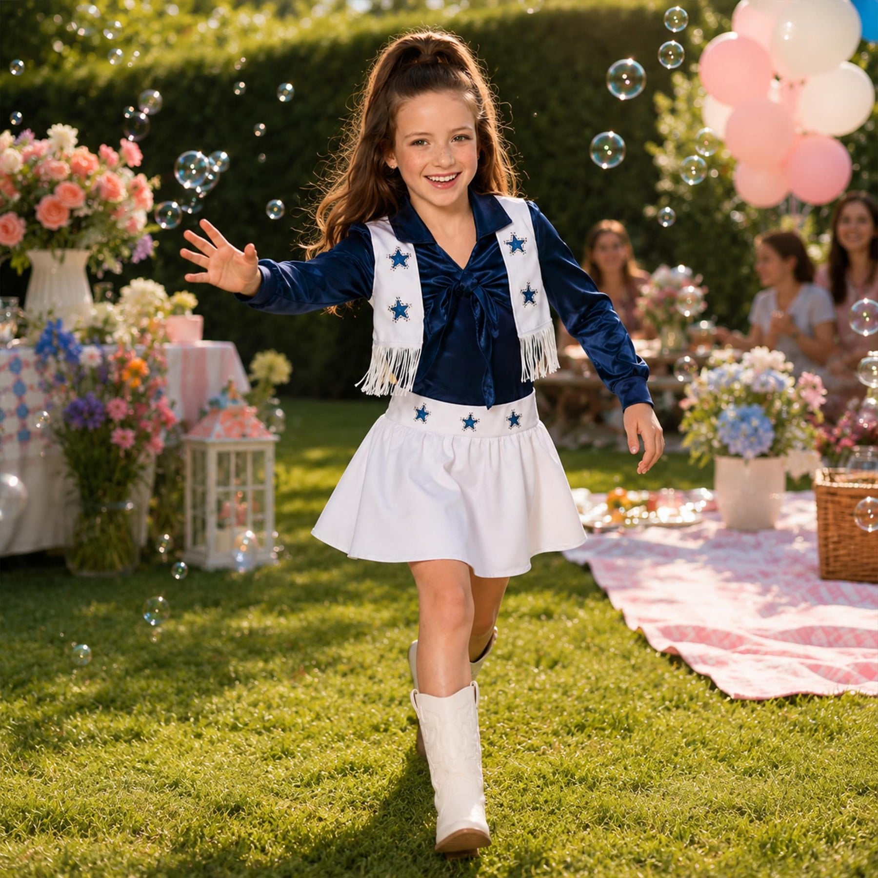 NFL Dallas Cowboys Cheerleaders Child Dress Costume | Large
