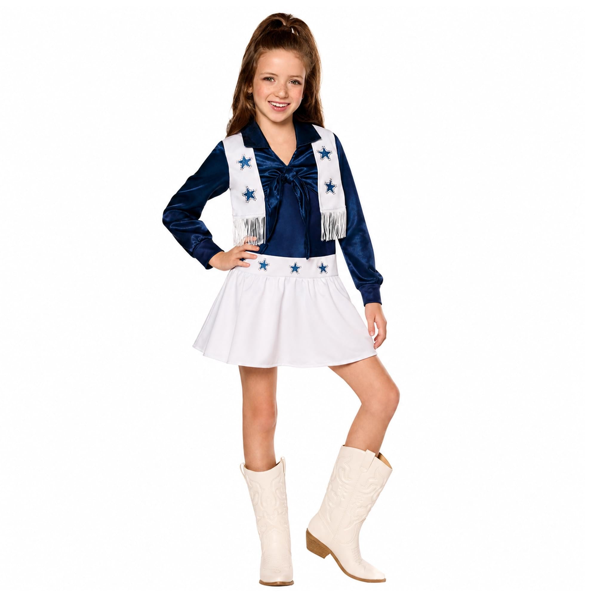 NFL Dallas Cowboys Cheerleaders Child Dress Costume | Large