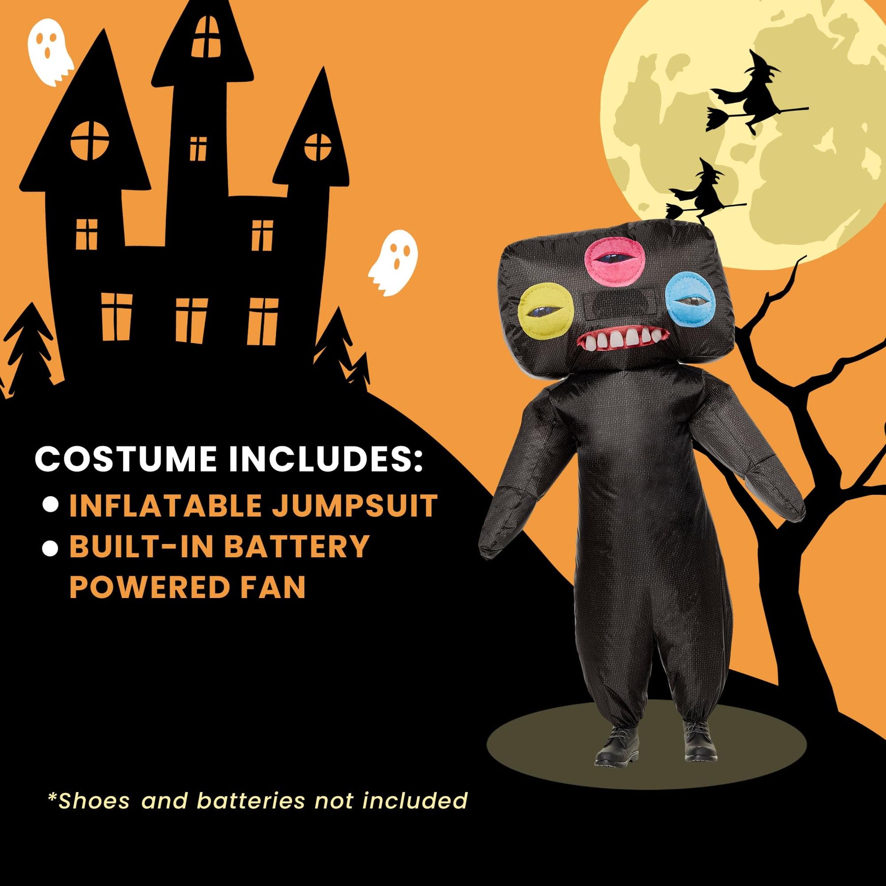 Fugglers Annoyed Alien Inflatable Child Costume | One Size Fits Most