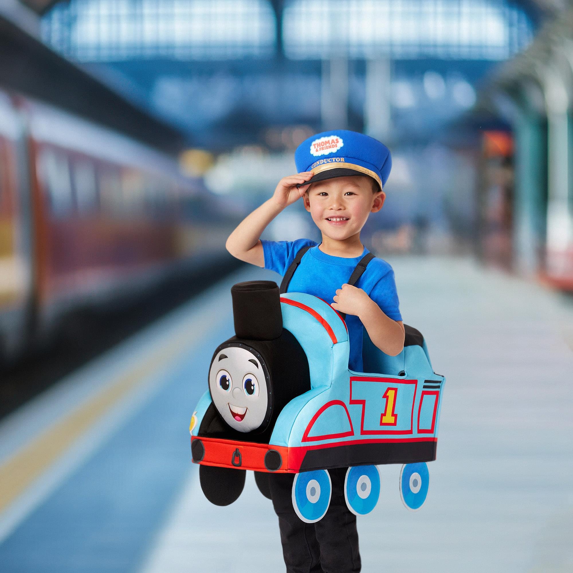 Thomas The Tank Ride-A-Long Toddler Costume | One Size Fits Most Up to Size 6